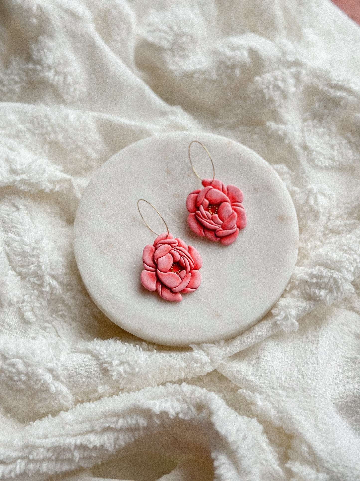 Desert Roses Hoop Earrings