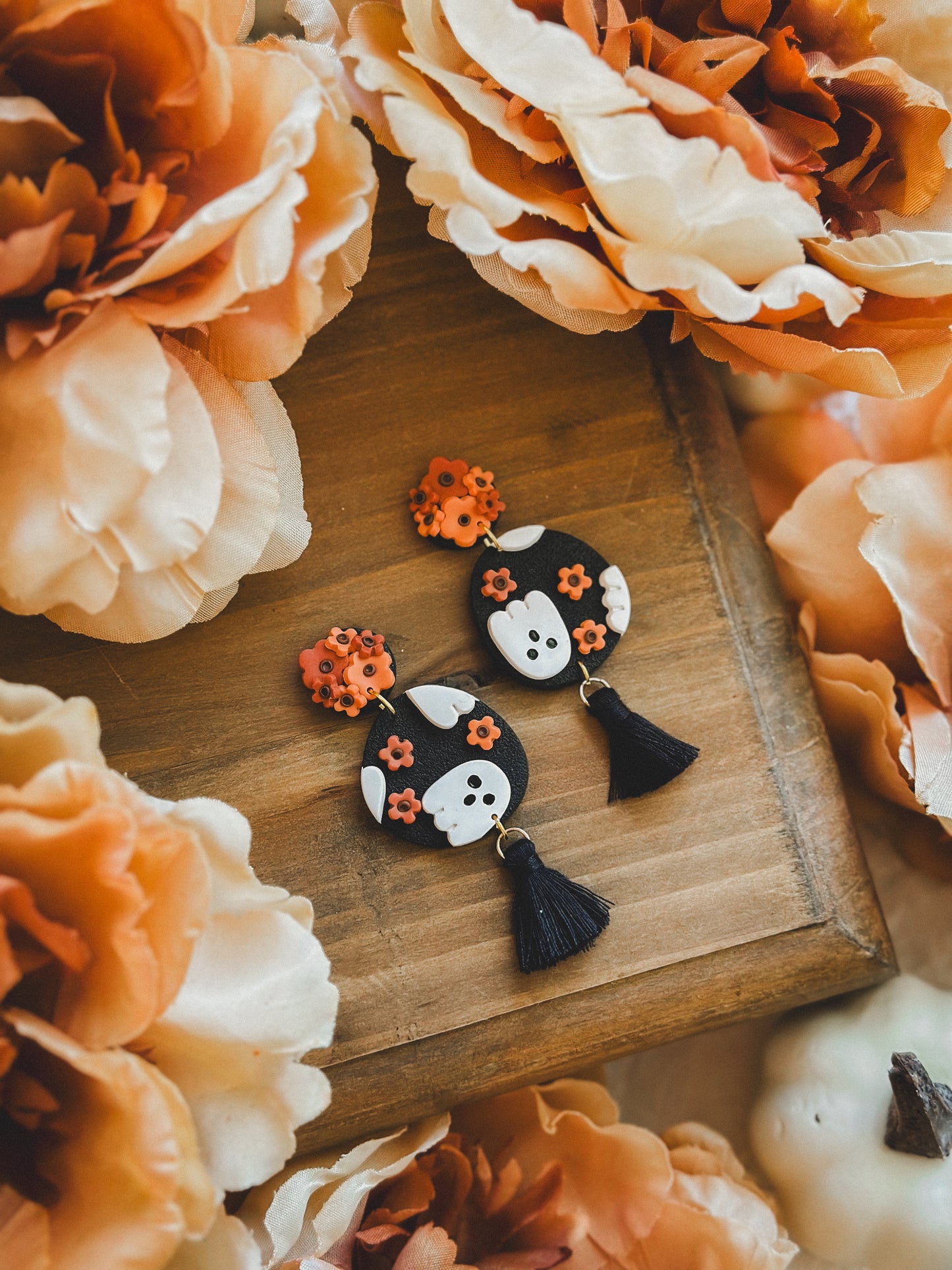 Vintage Floral Cluster Ghostie Dangles