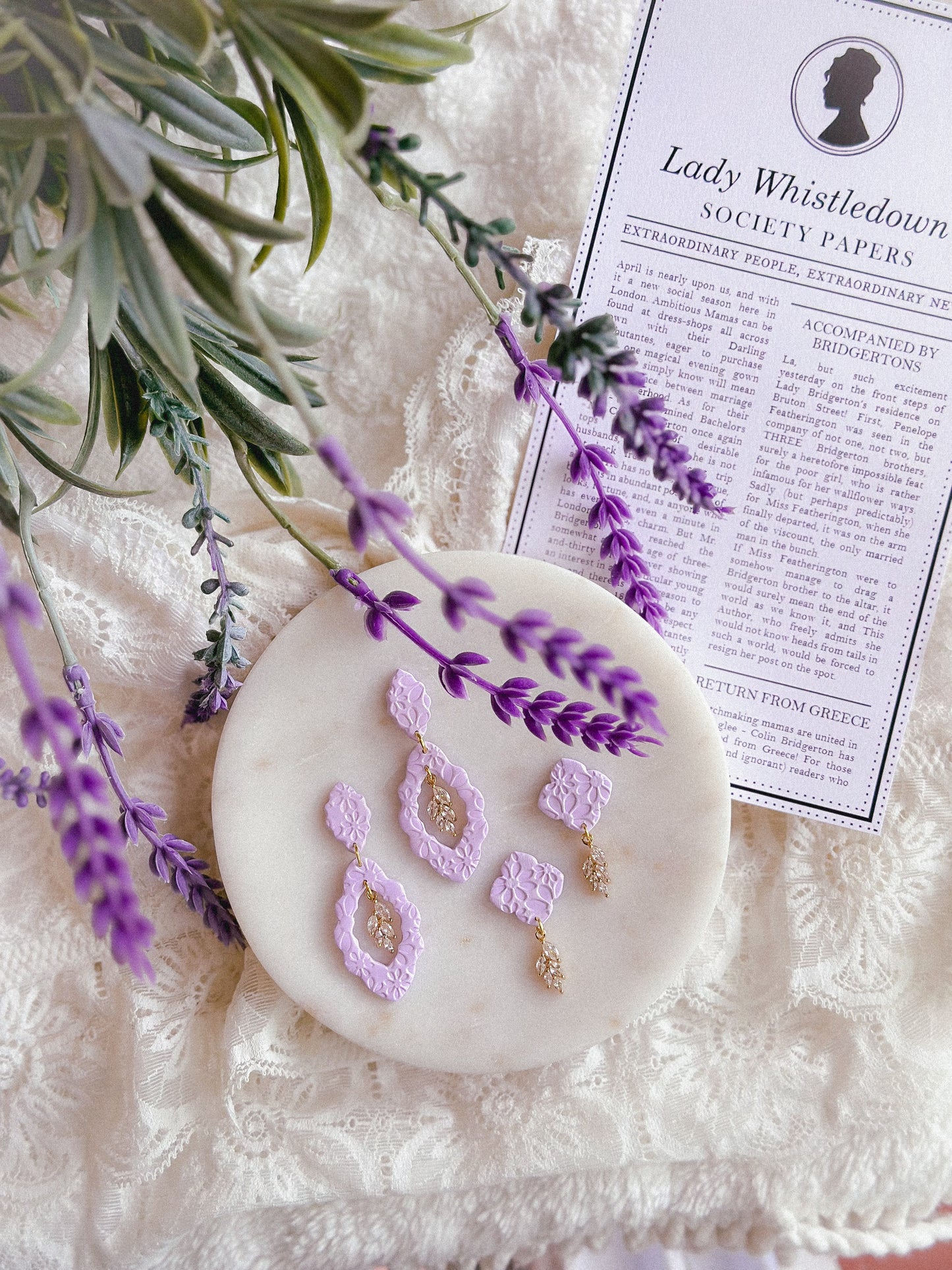Violet Crystal Studs