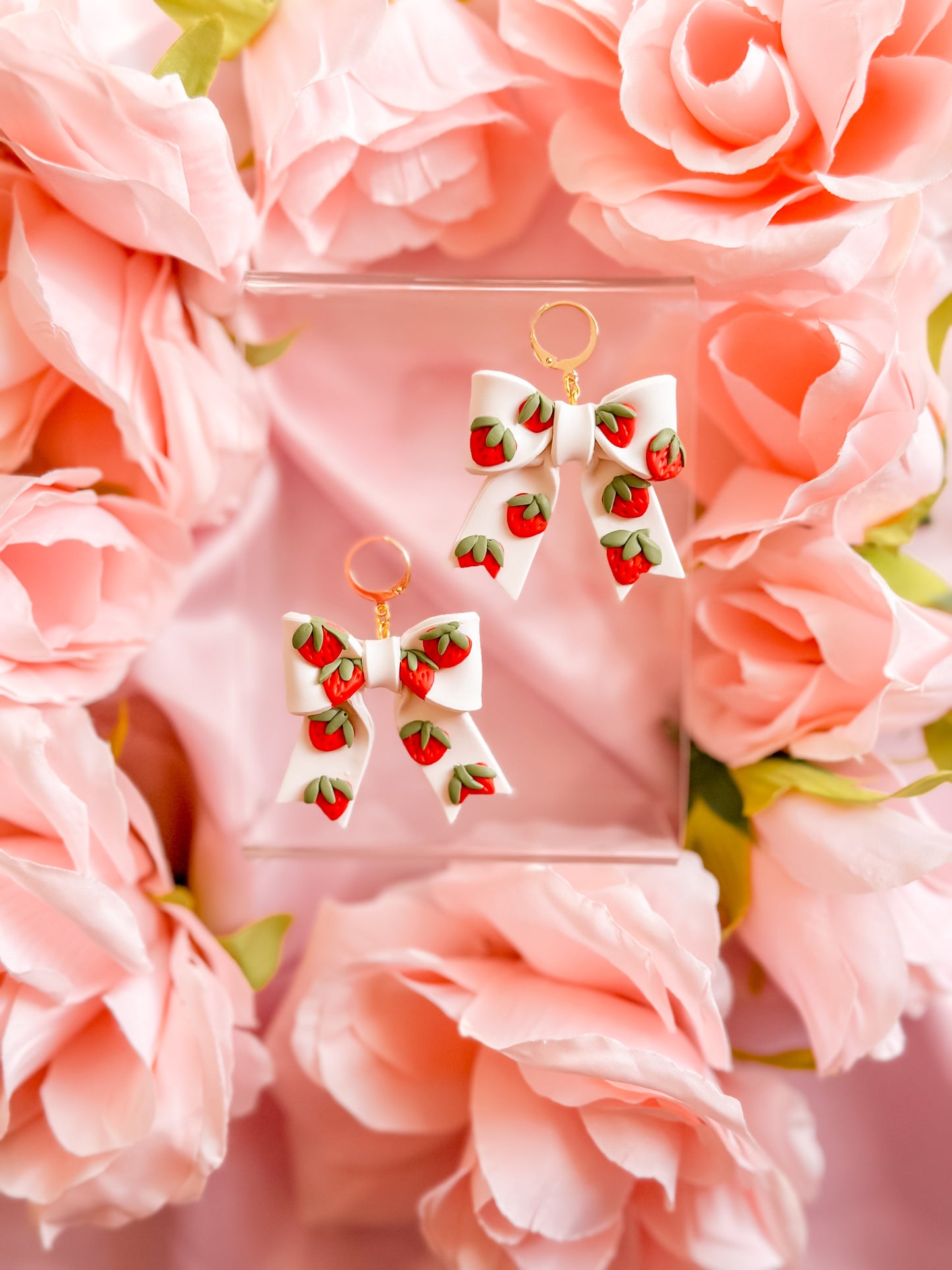IMPERFECT Mini Strawberry Bows Dangles
