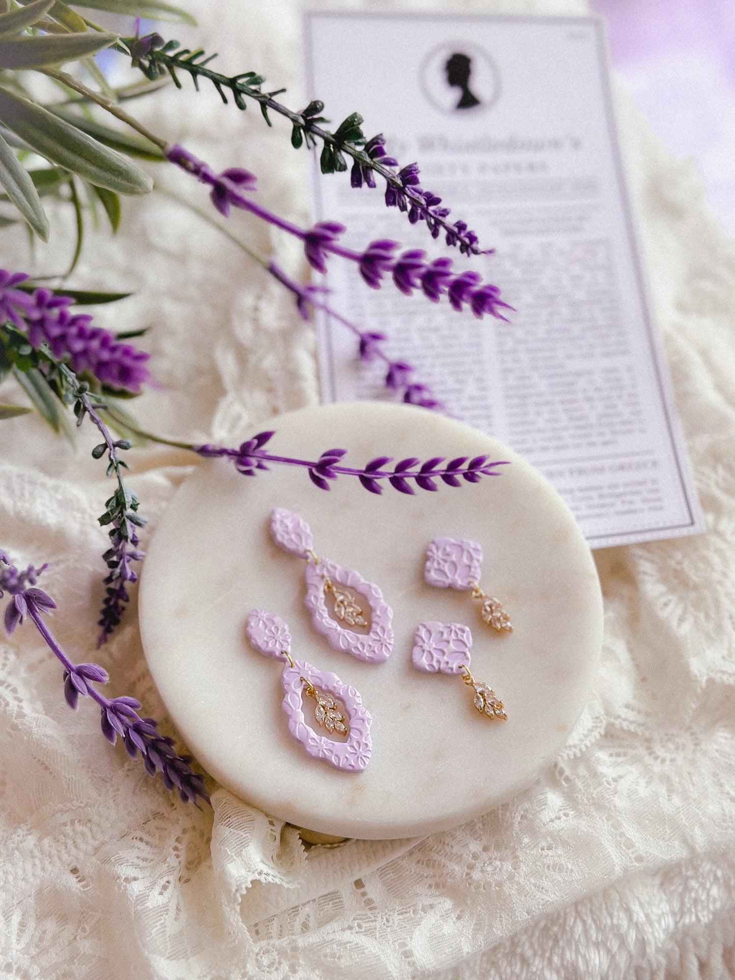 Violet Crystal Studs