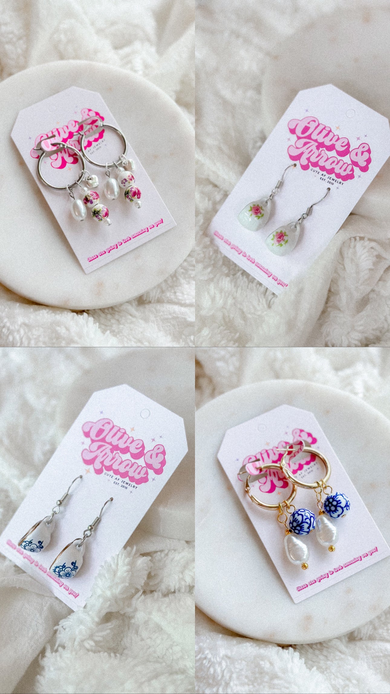 Blue Chinoiserie Teacups Drops