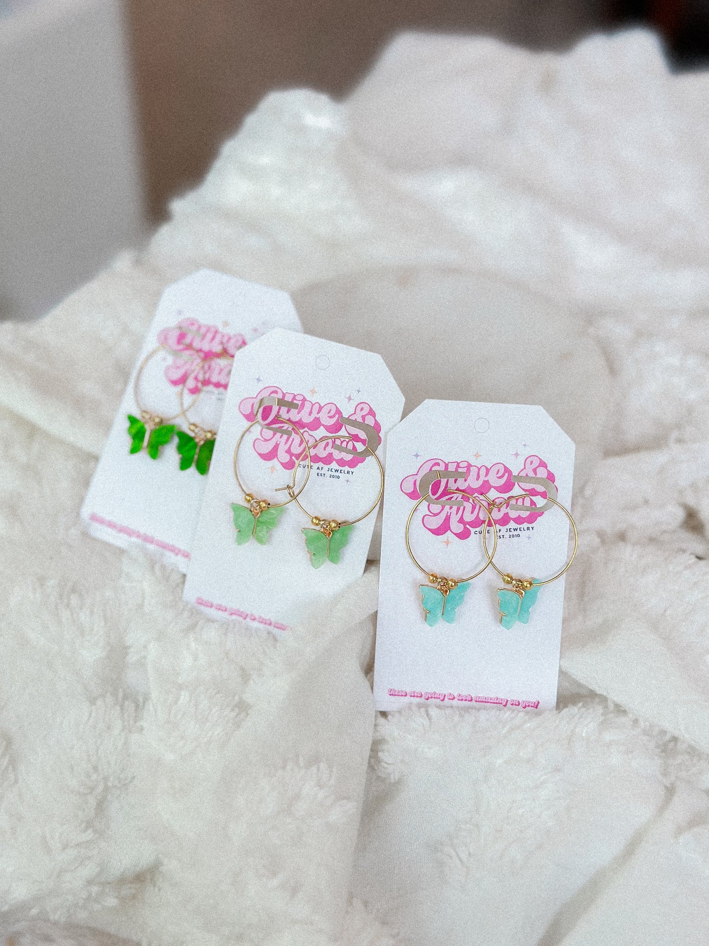 Mini Butterfly Hoops (Various Colors) 🦋