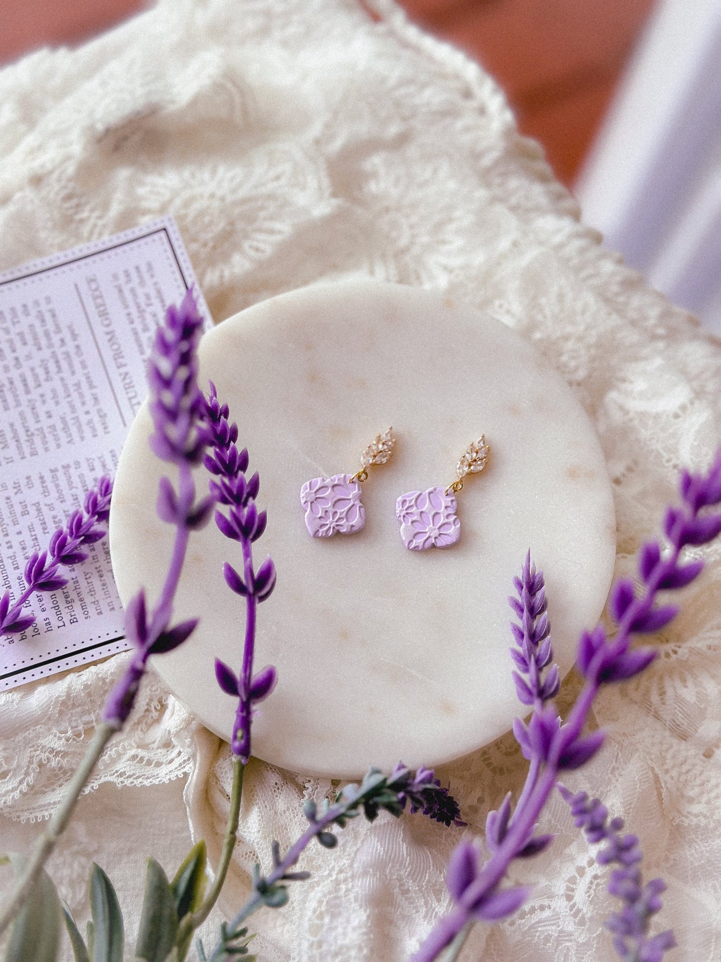 Violet Crystal Studs
