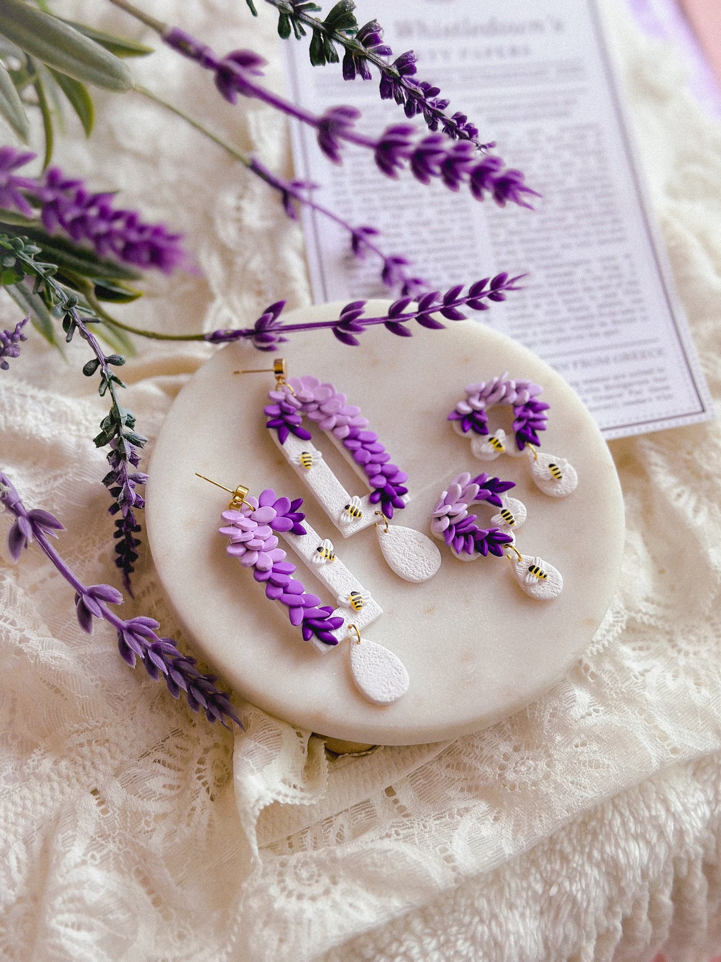 Wisteria Daisy Window Statement Studs