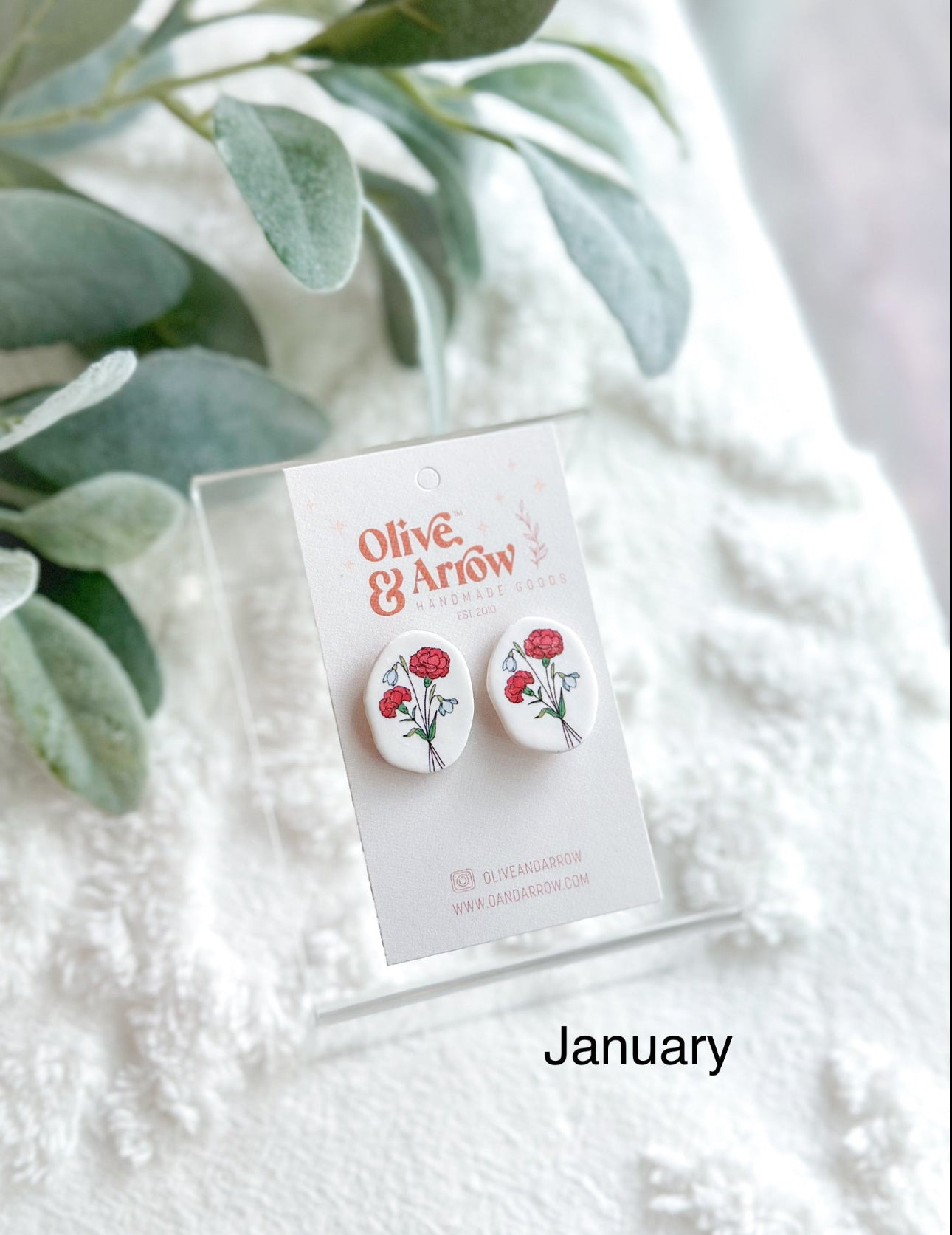 Birth Month Flower Studs