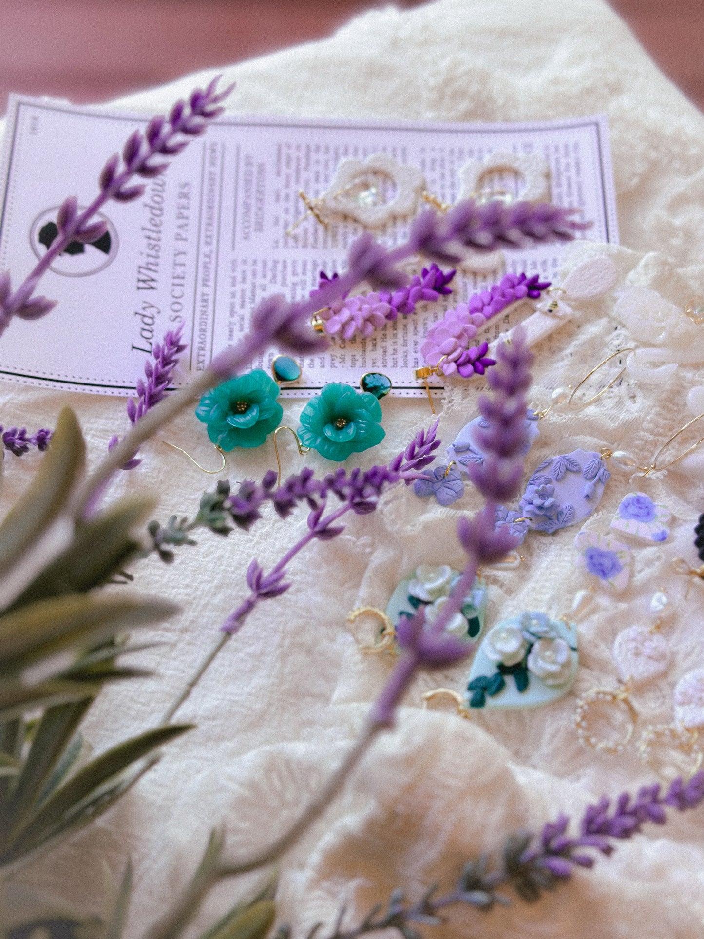 Emerald Translucent Crystal Flowers