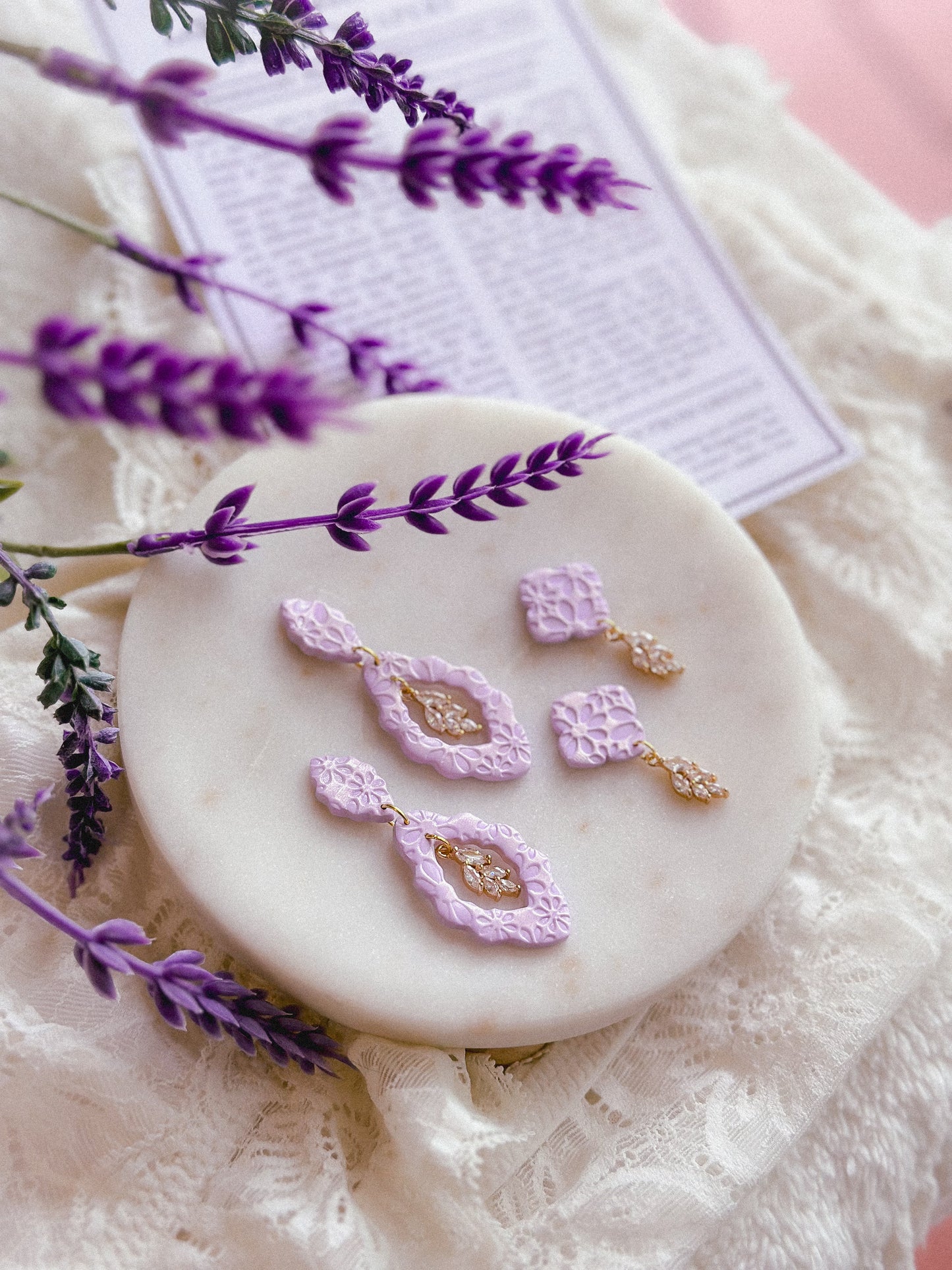 Violet Crystal Studs