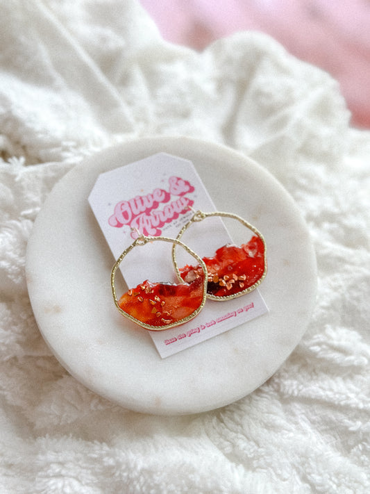 Fire Stained Glass Hoops