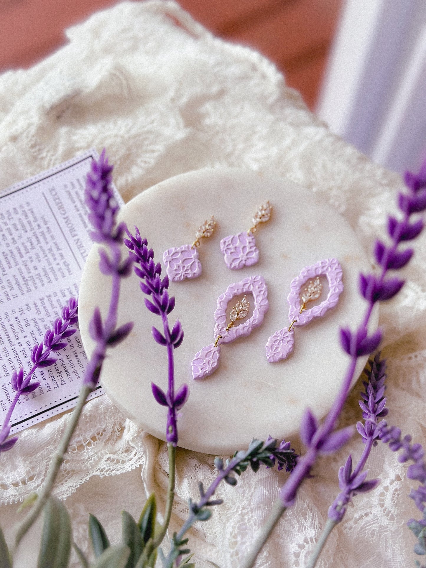 Violet Crystal Studs