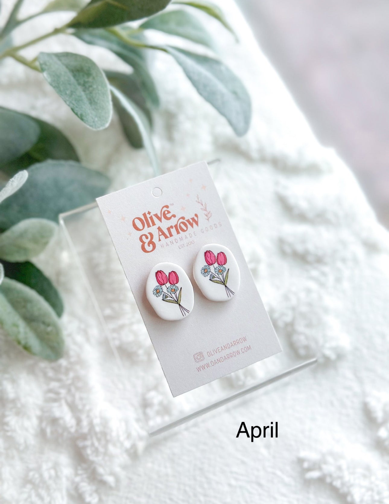 Birth Month Flower Studs