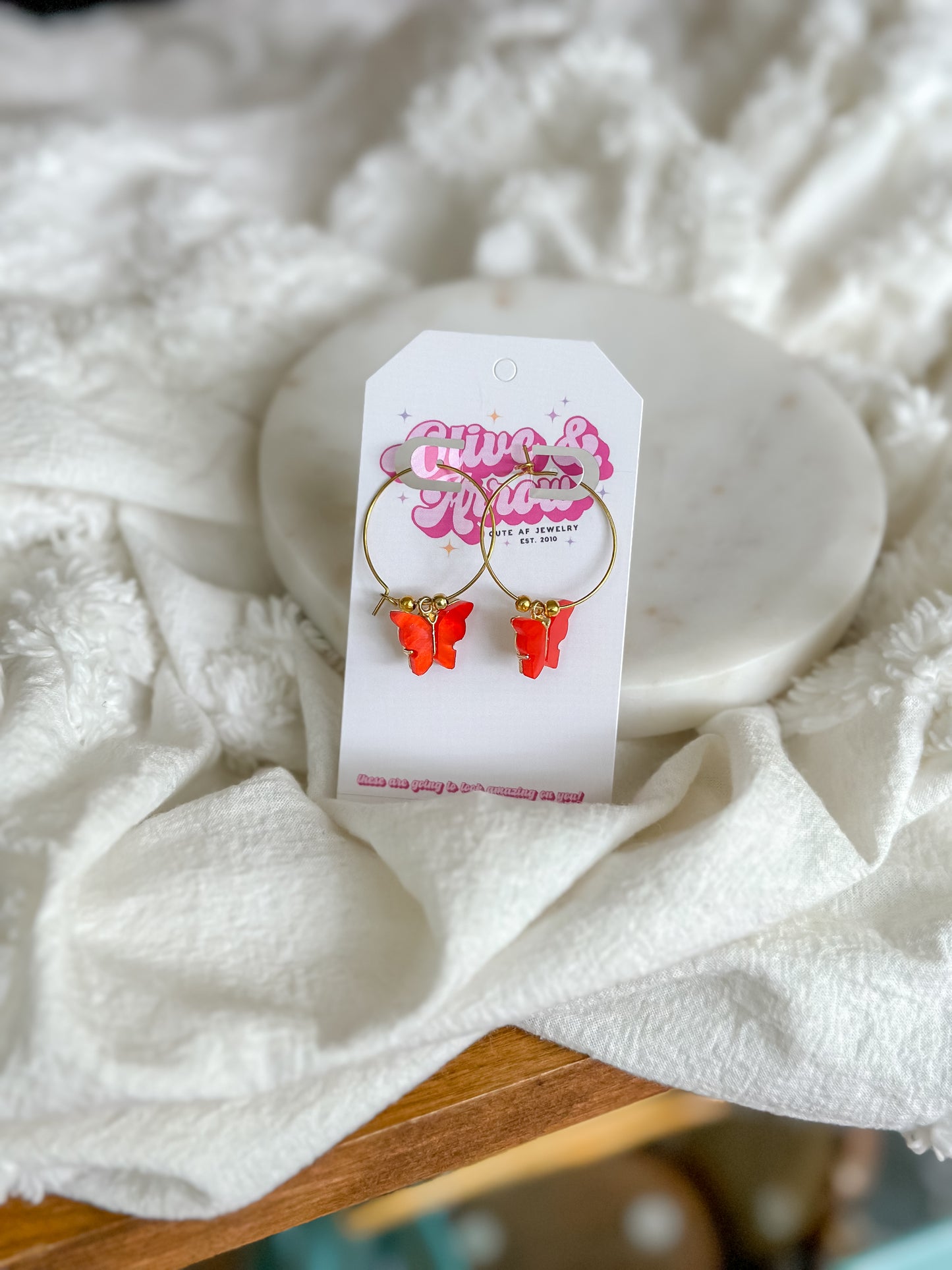 Mini Butterfly Hoops (Various Colors) 🦋