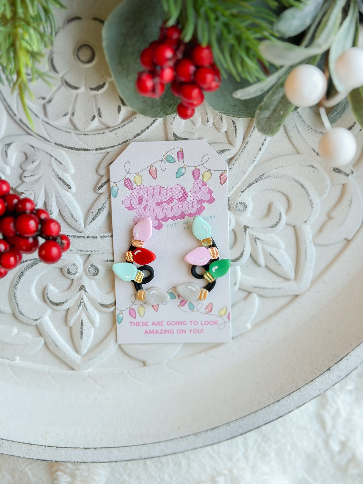 Vintage Bulb Ear Climber Studs