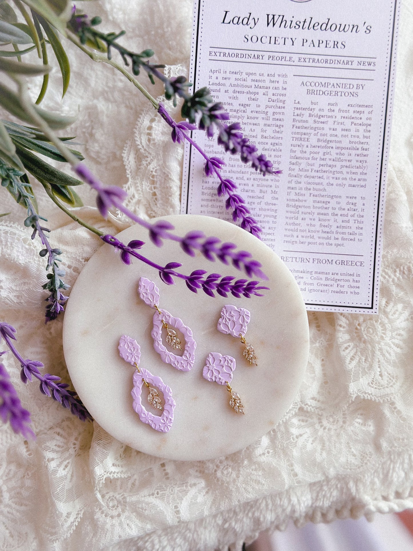 Violet Crystal Studs
