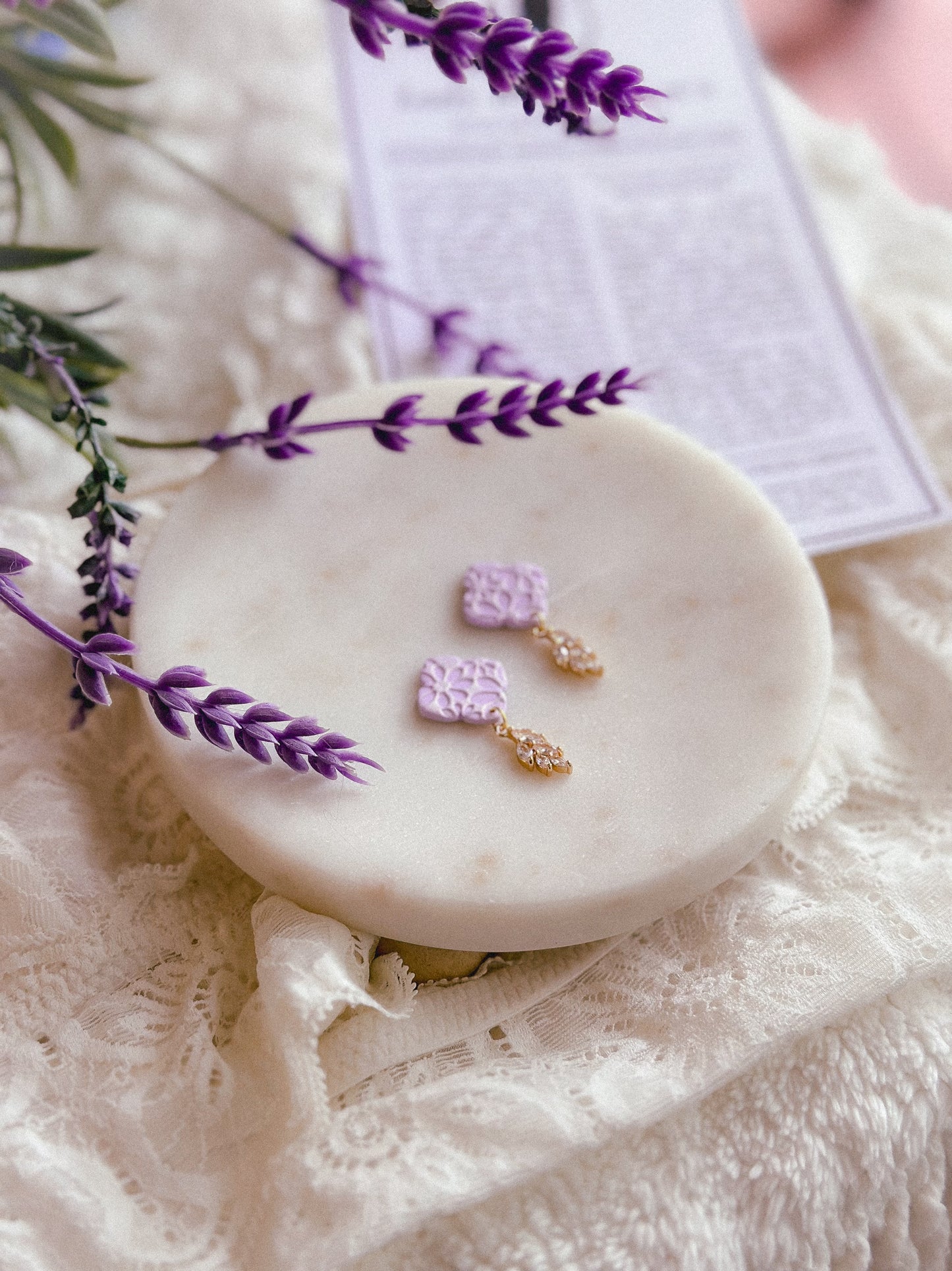 Violet Crystal Studs