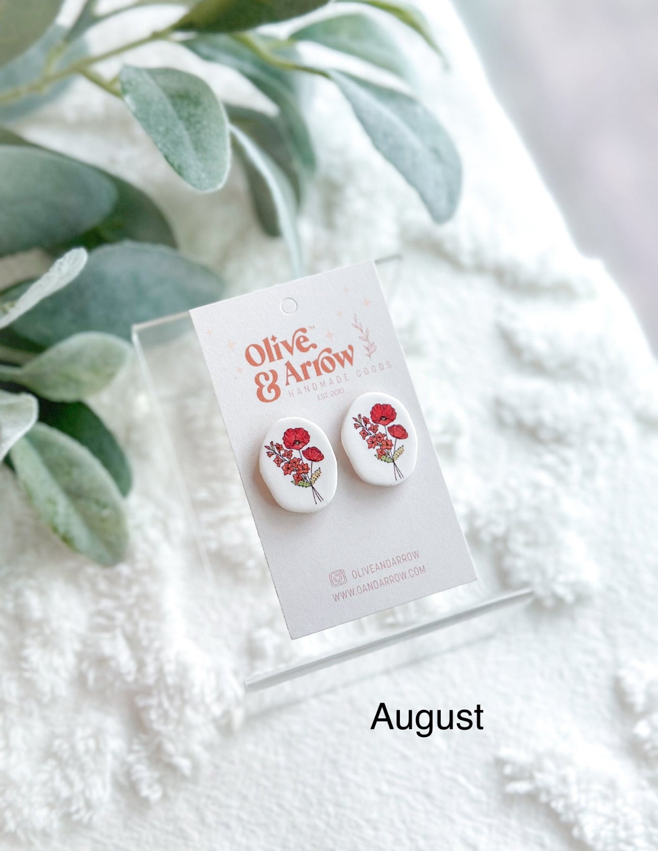Birth Month Flower Studs