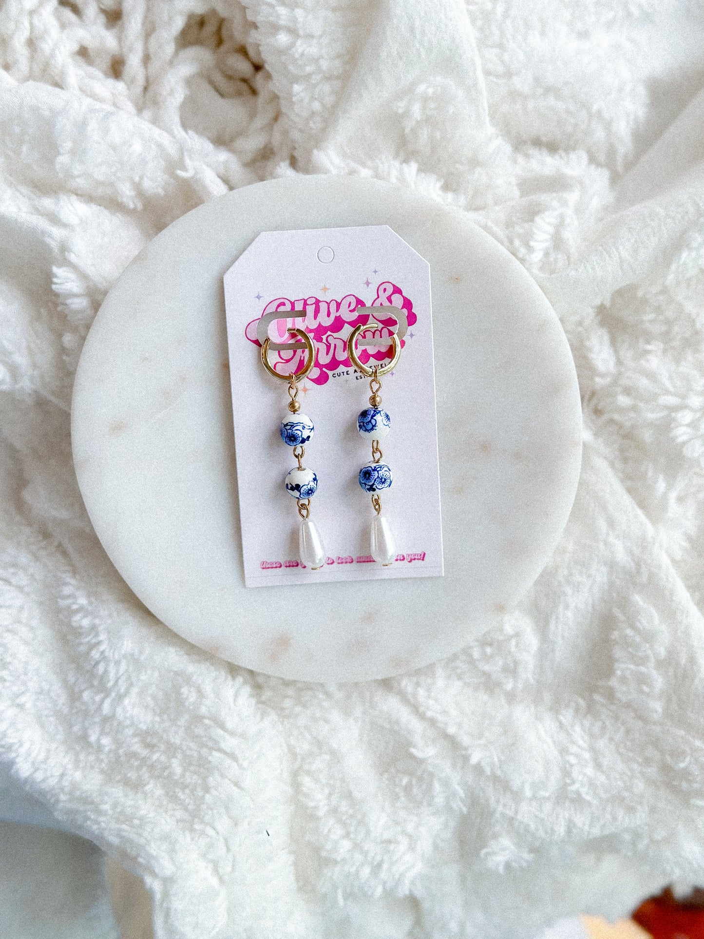 Double Chinoiserie + Pearl Bead Drops
