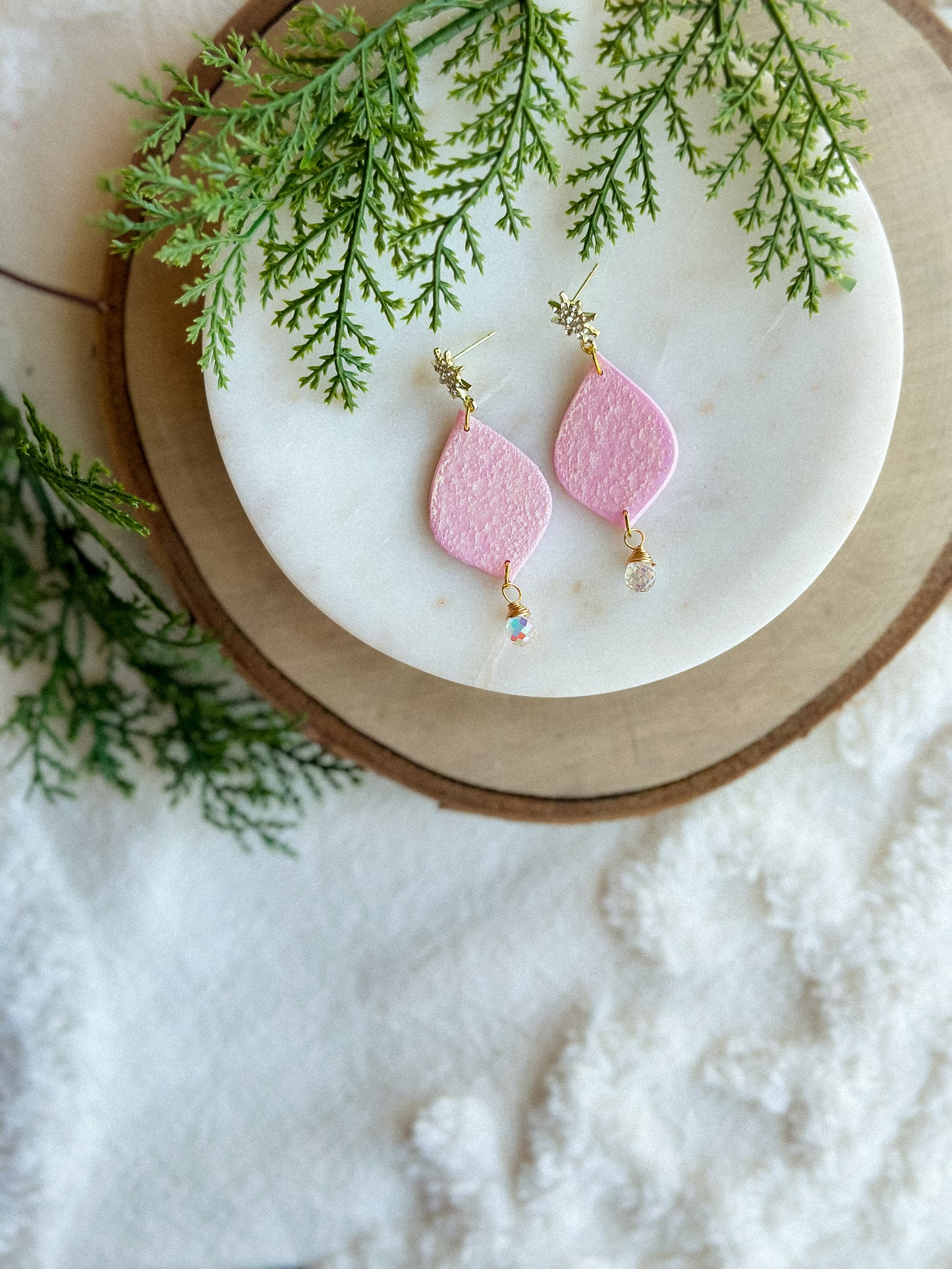 Wicked Glinda Bubble Texture Starburst Dangles- smaller top