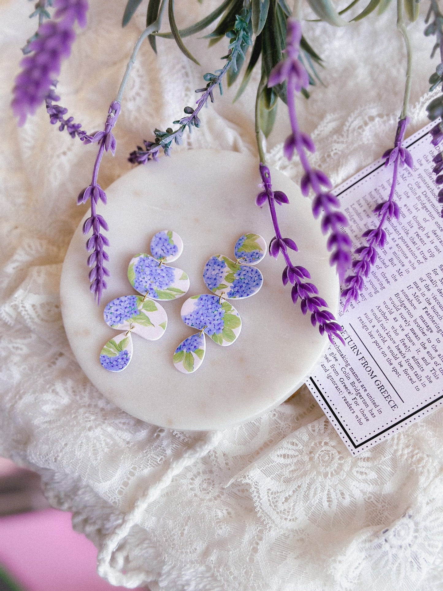 Blue Hydrangea Dangles