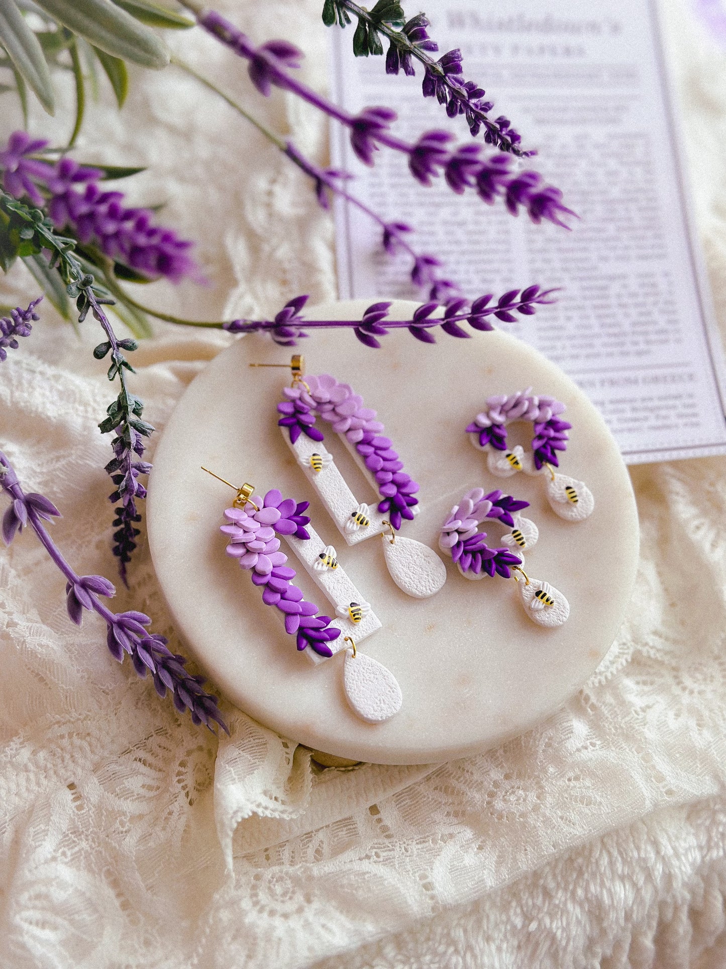 Wisteria Daisy Window Statement Studs