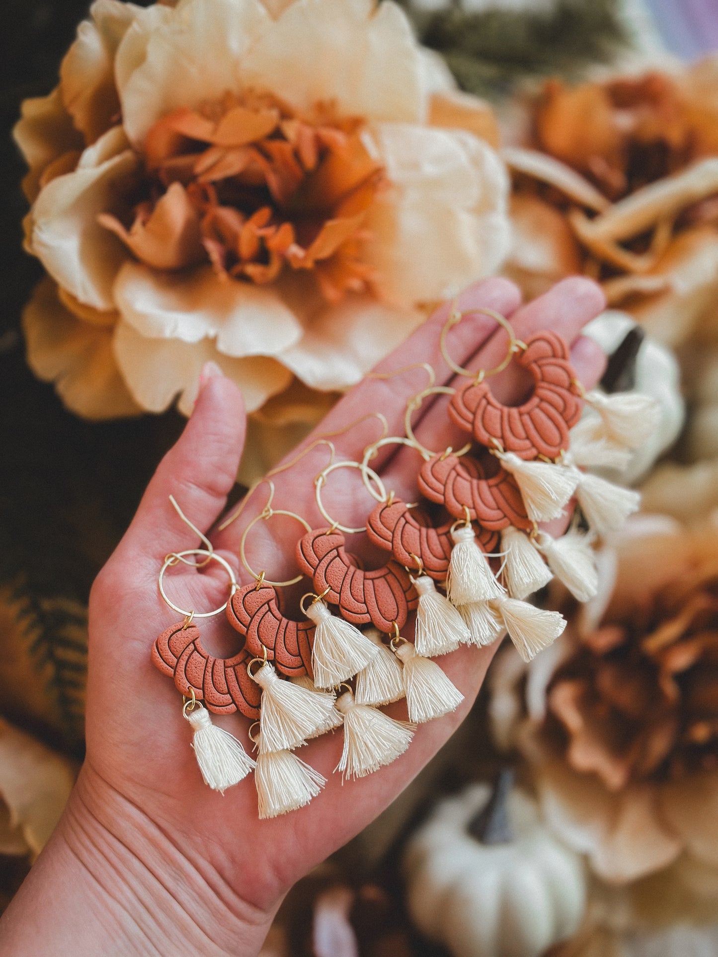 Terracotta Tassle Dangles