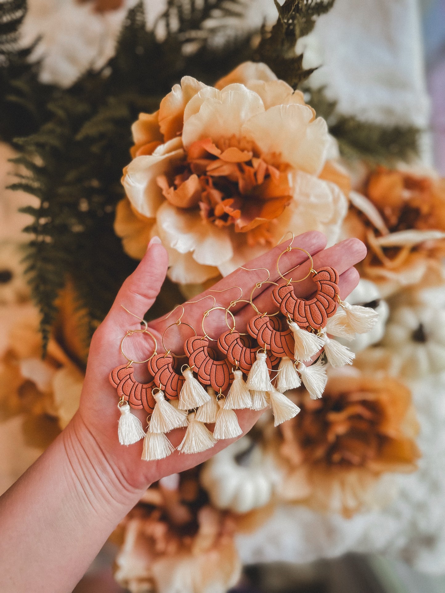 Terracotta Tassle Dangles