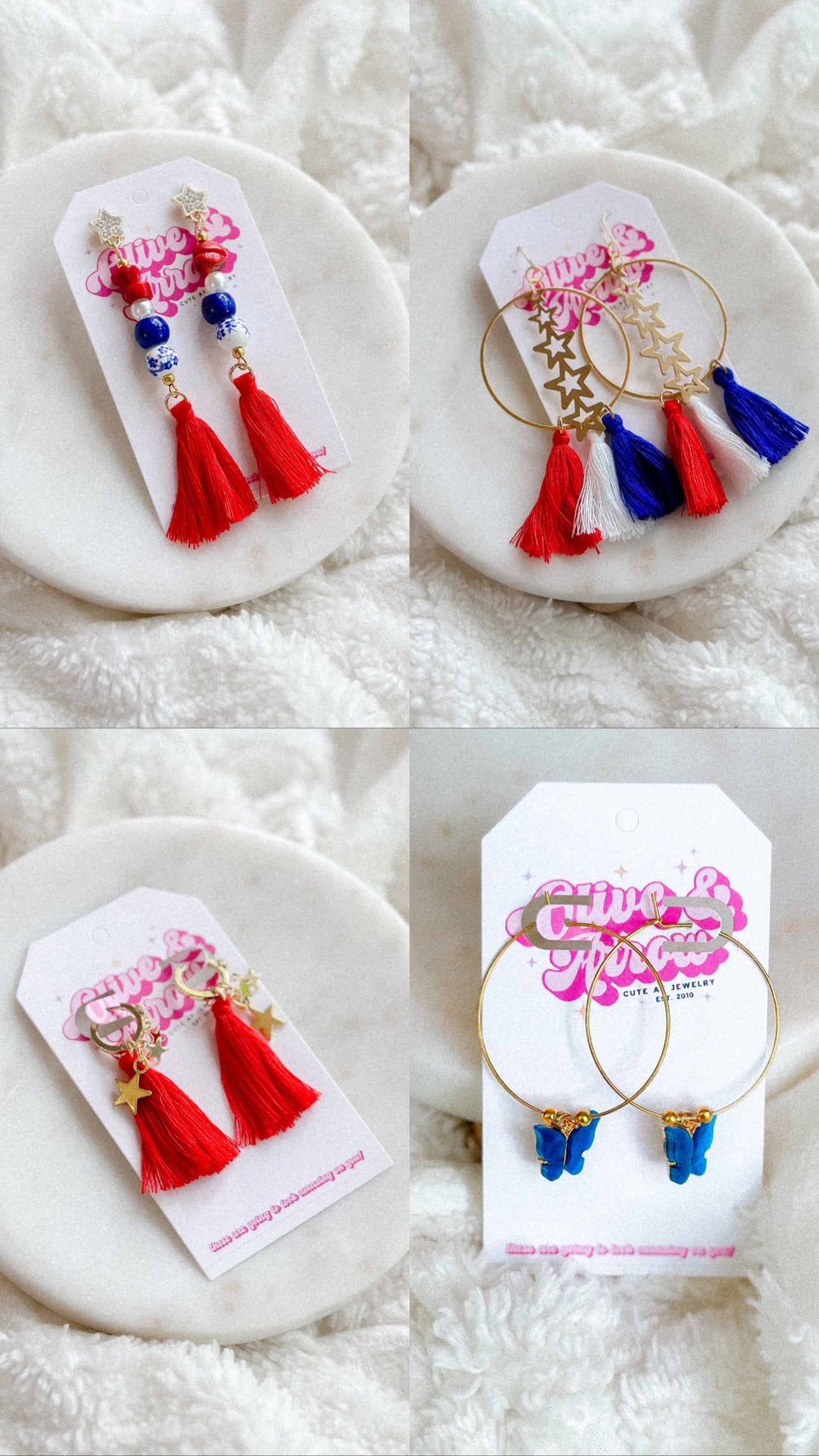 Americana Stars + Tassels Dangles