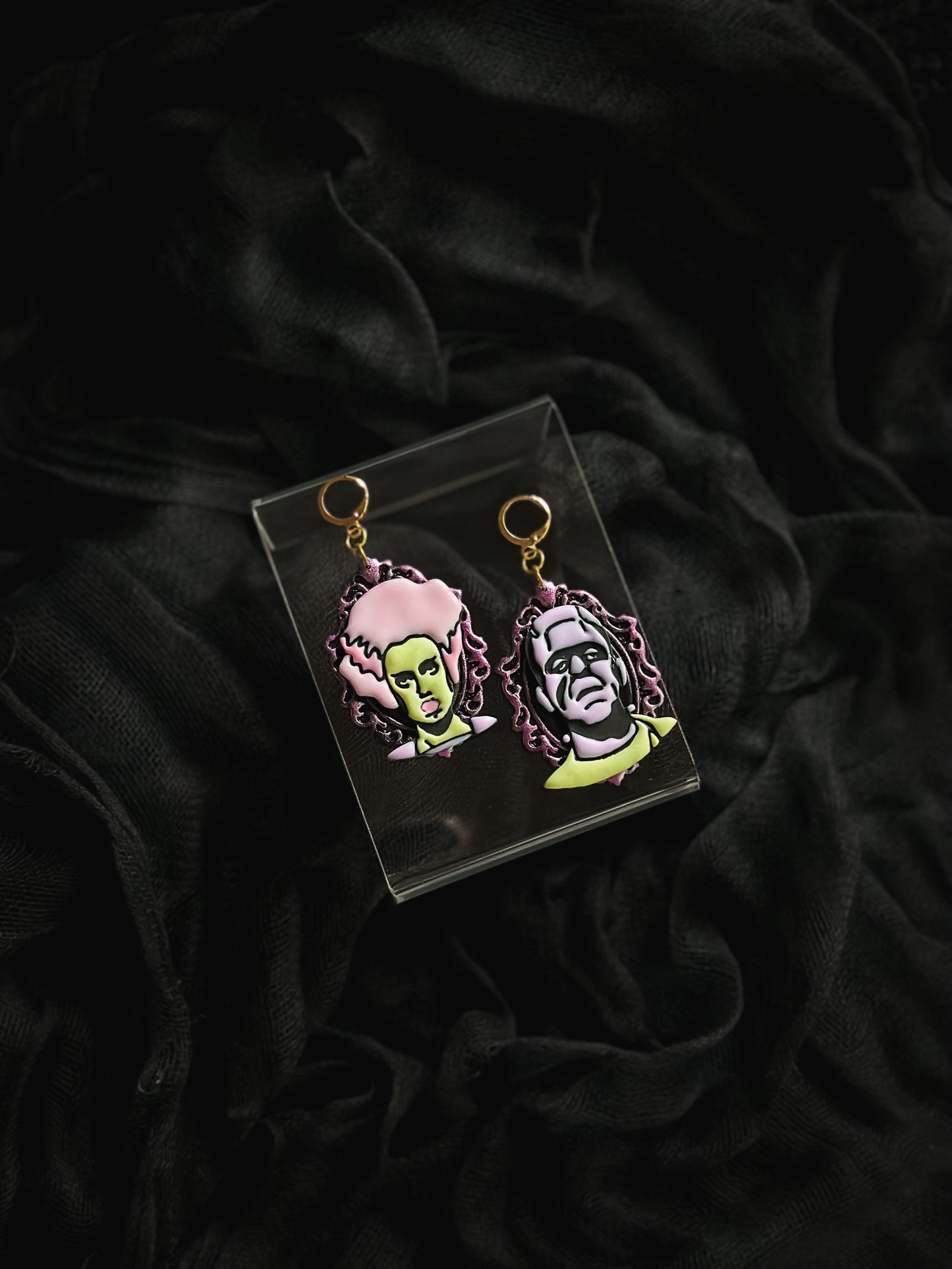 Frankenstein + Bride Vintage Broach Drops