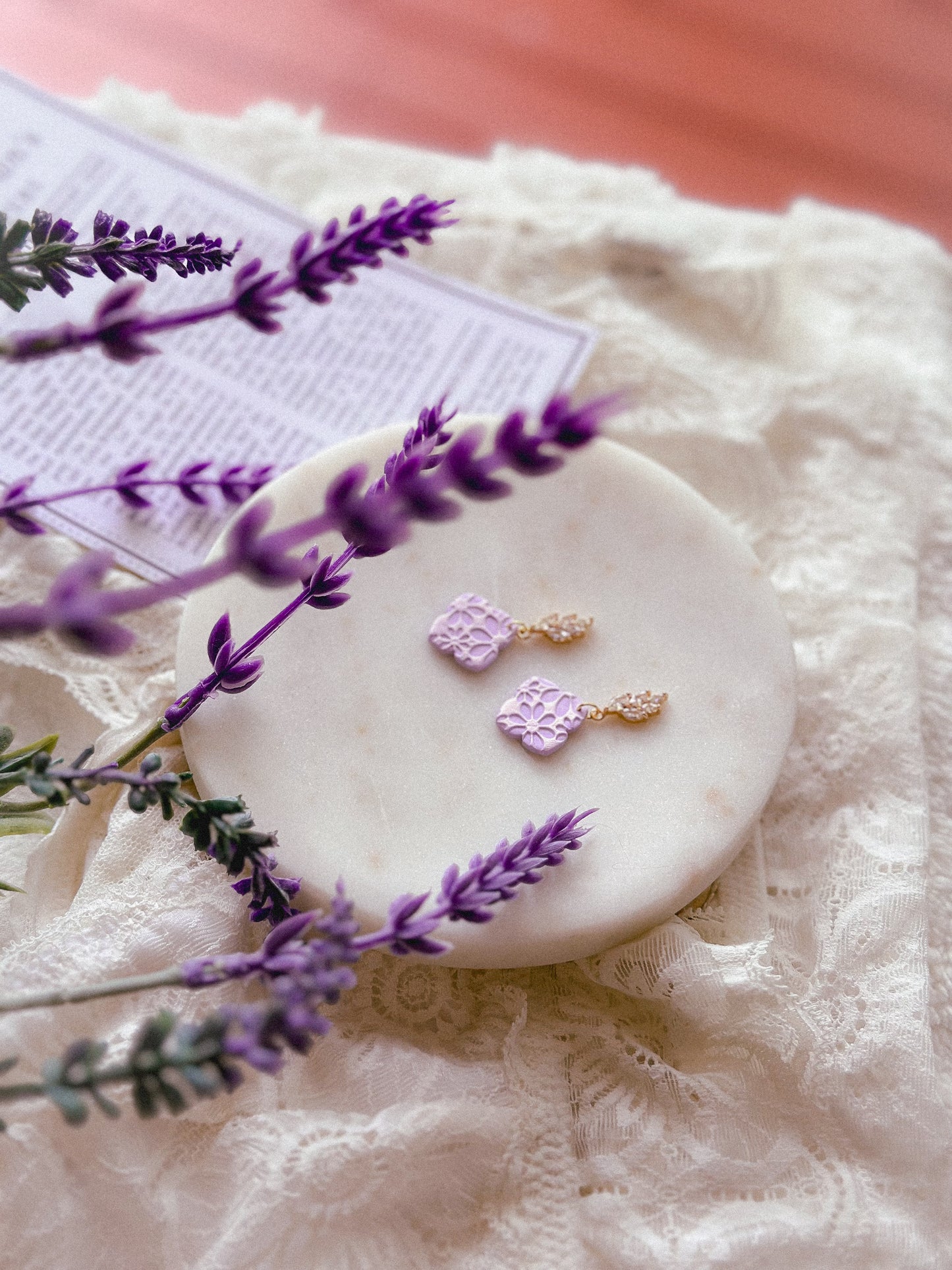 Violet Crystal Studs