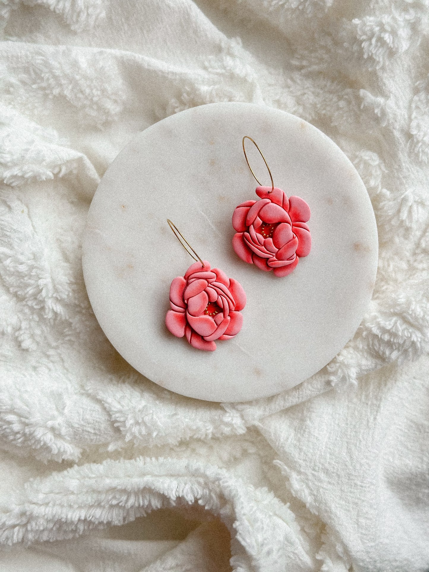 Desert Roses Hoop Earrings