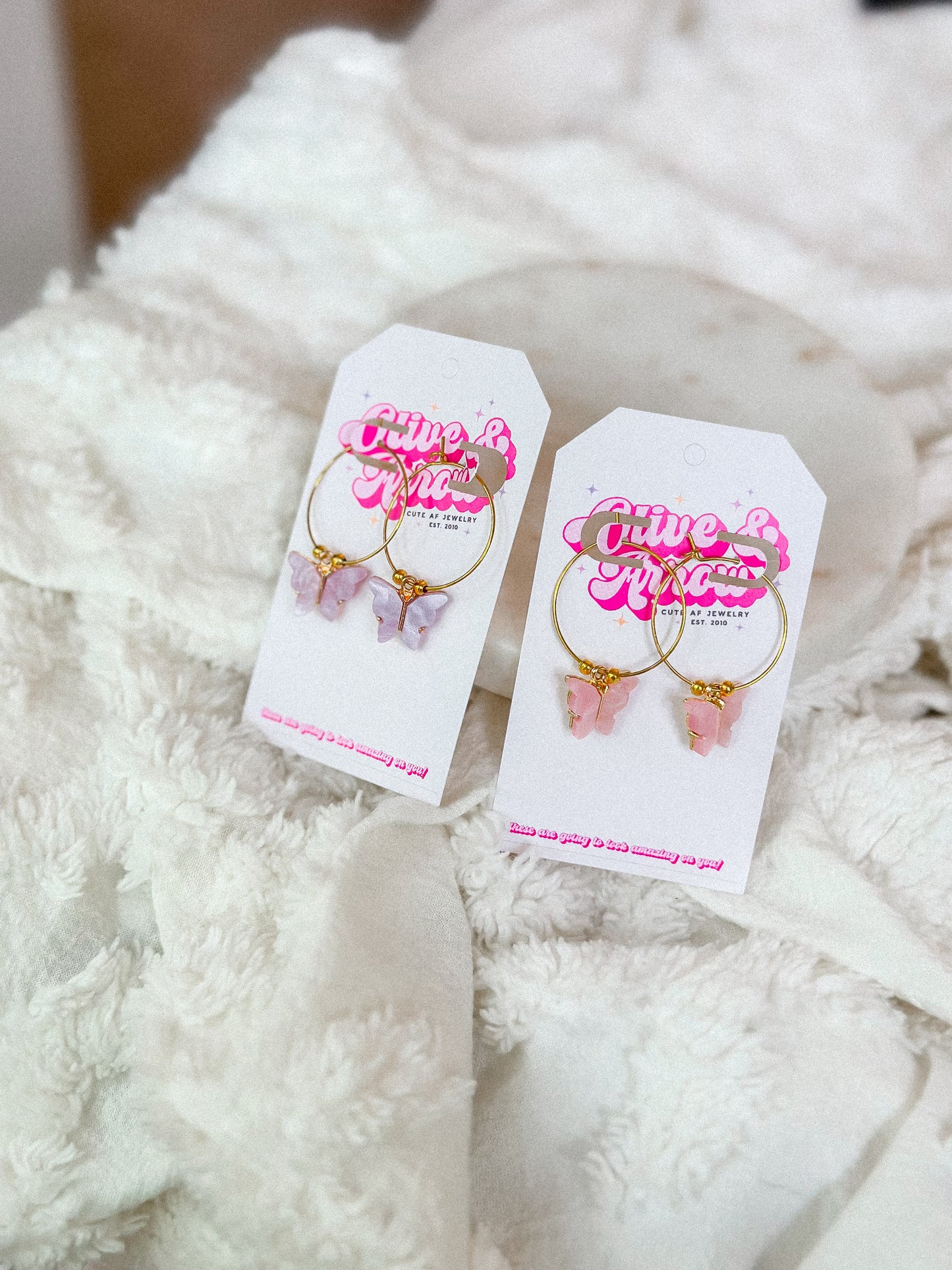 Mini Butterfly Hoops (Various Colors) 🦋