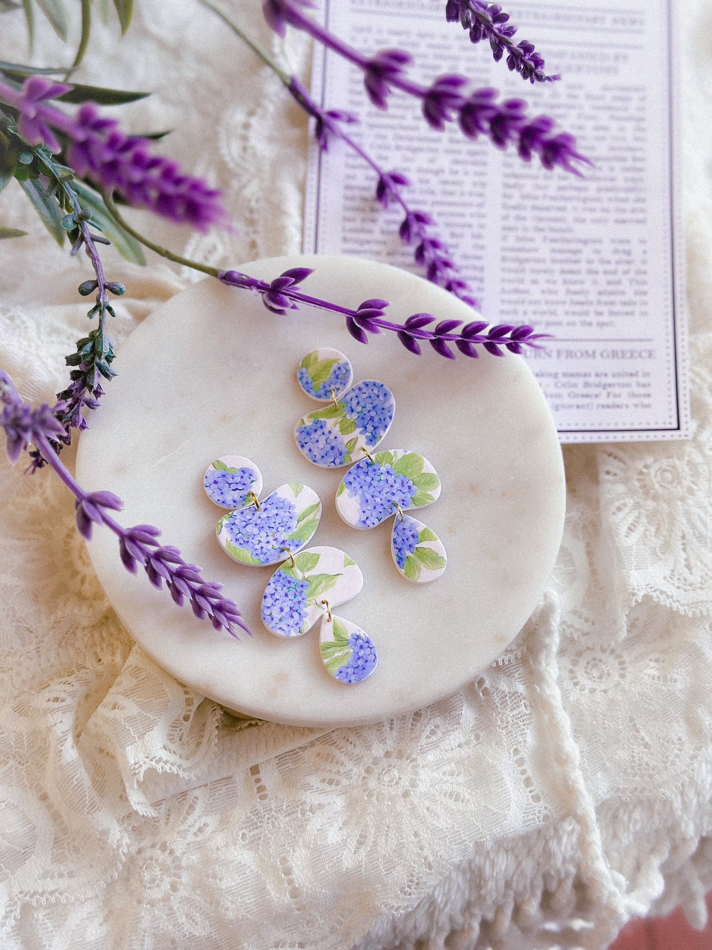 Blue Hydrangea Dangles