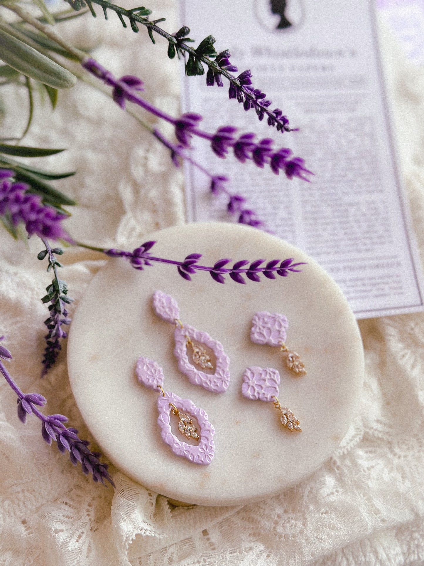 Violet Crystal Studs