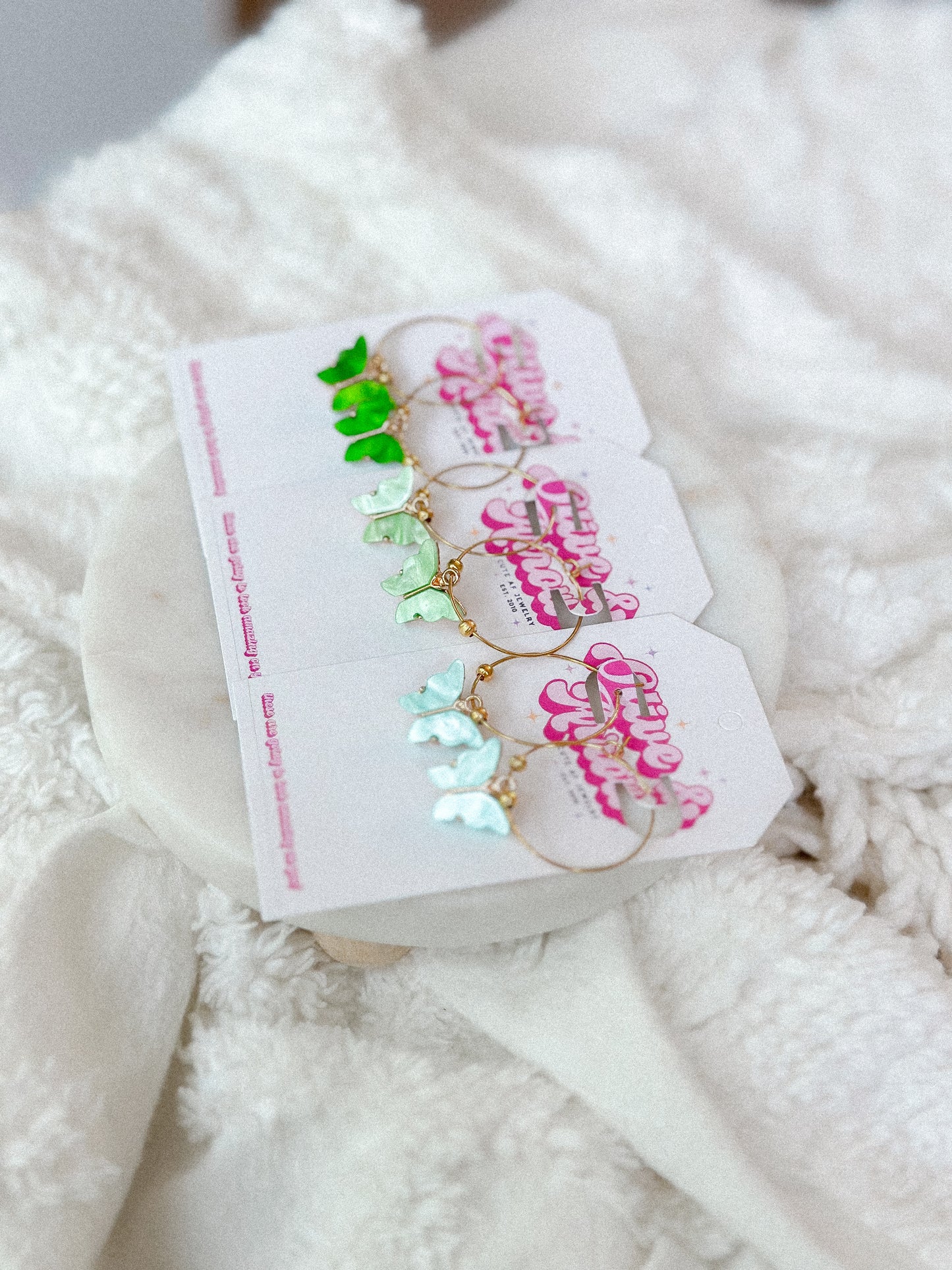 Mini Butterfly Hoops (Various Colors) 🦋
