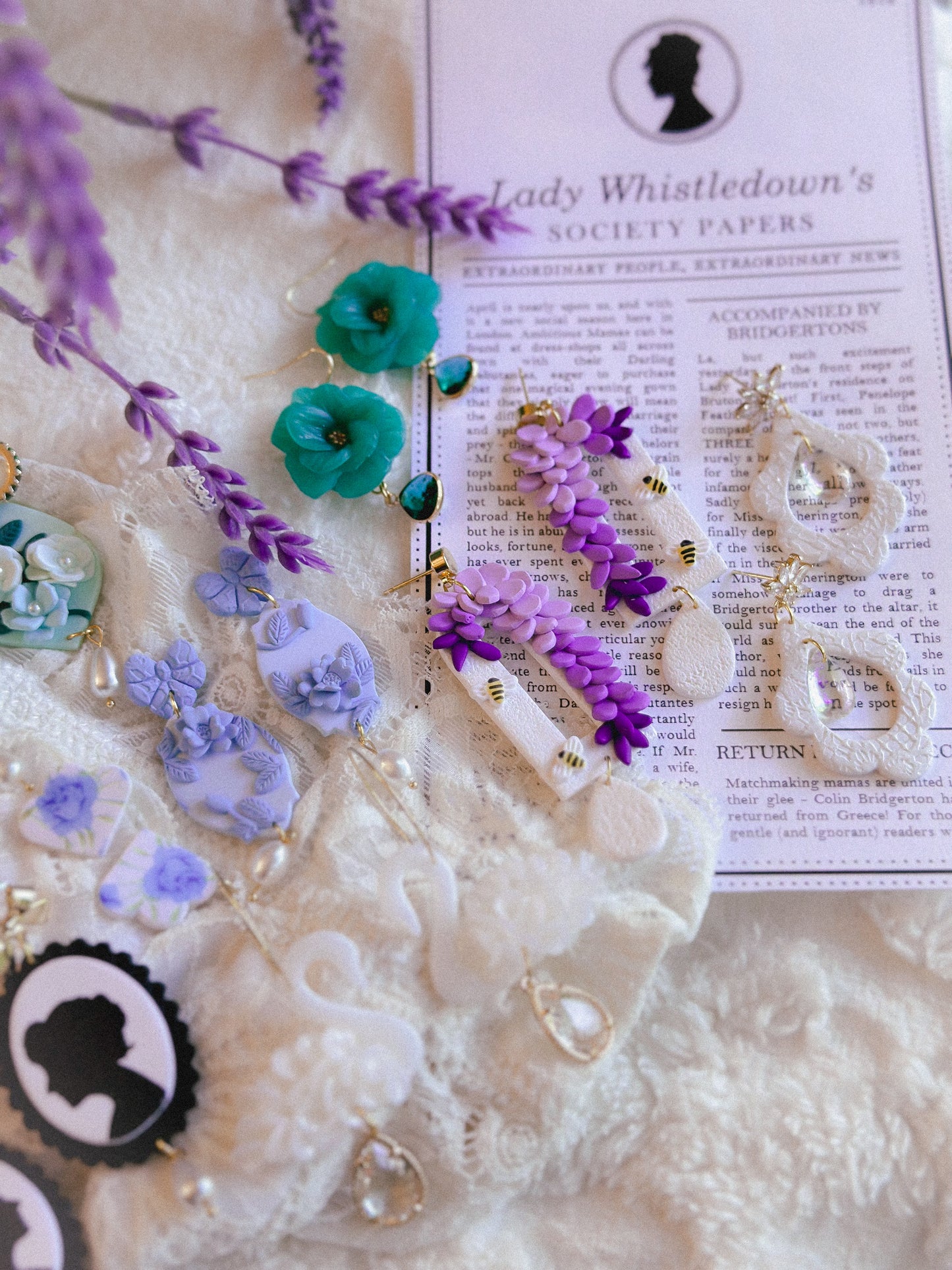 Emerald Translucent Crystal Flowers