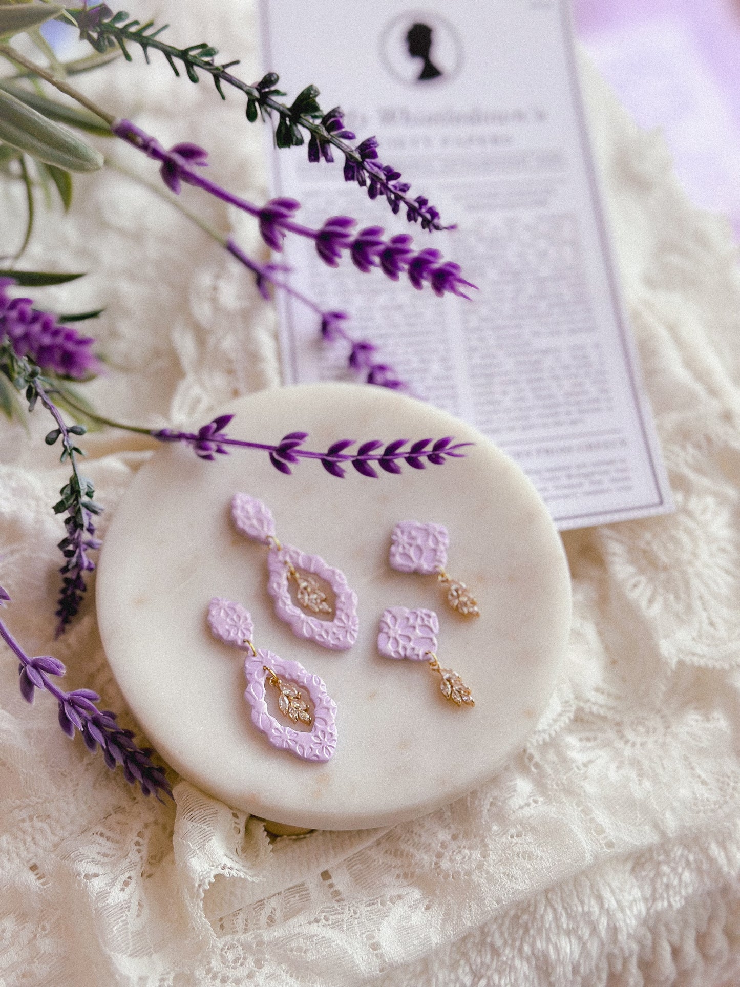 Violet Crystal Studs