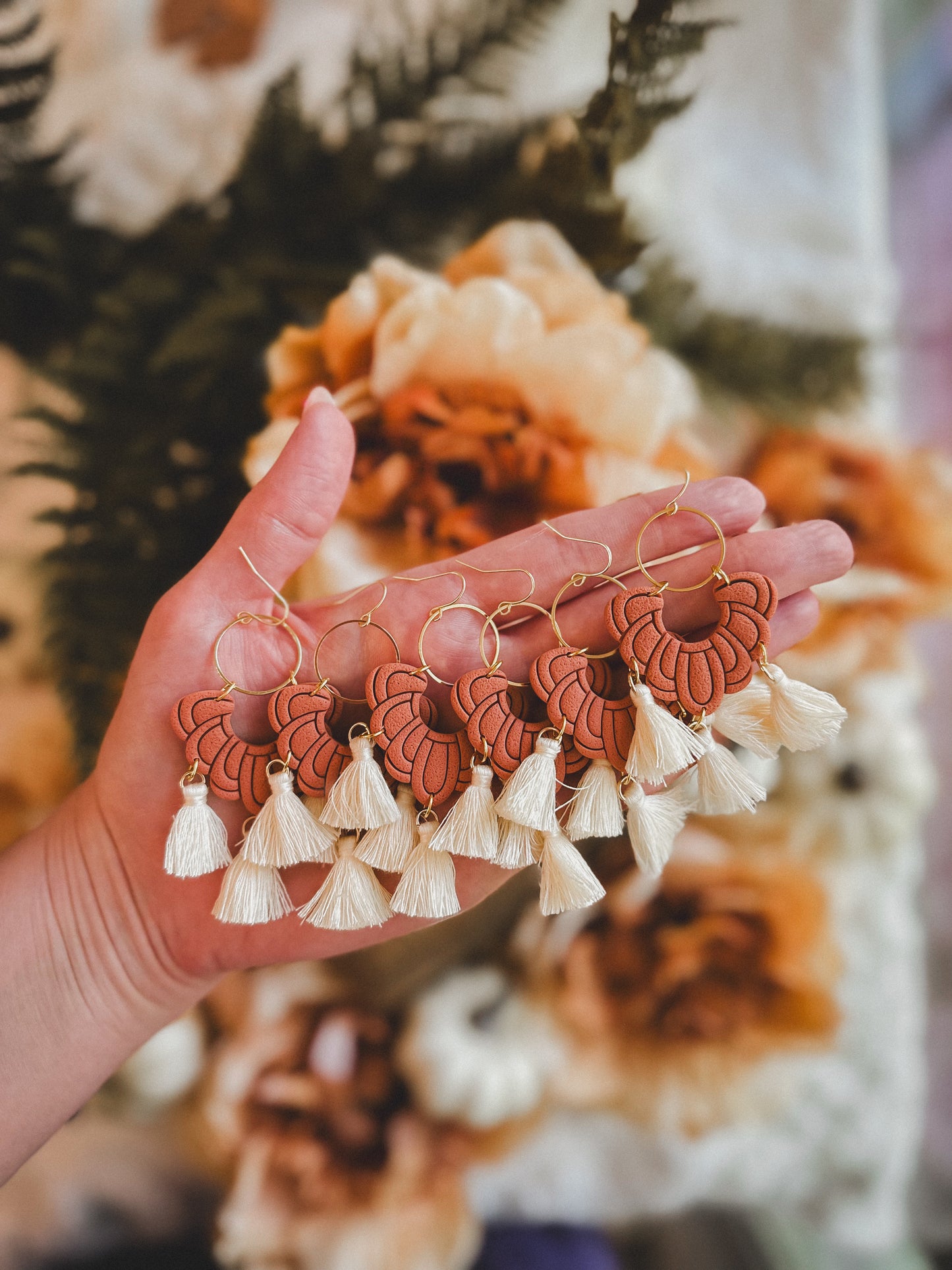 Terracotta Tassle Dangles