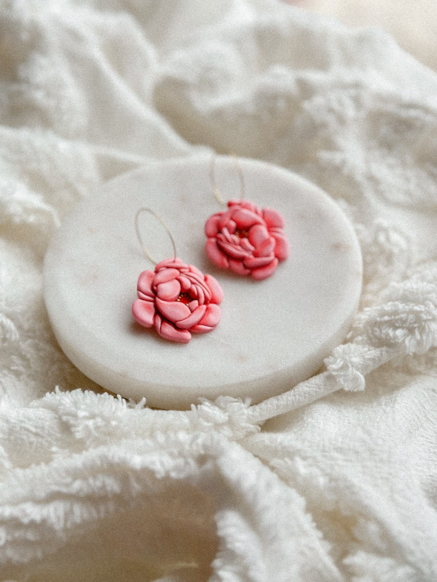 Desert Roses Hoop Earrings