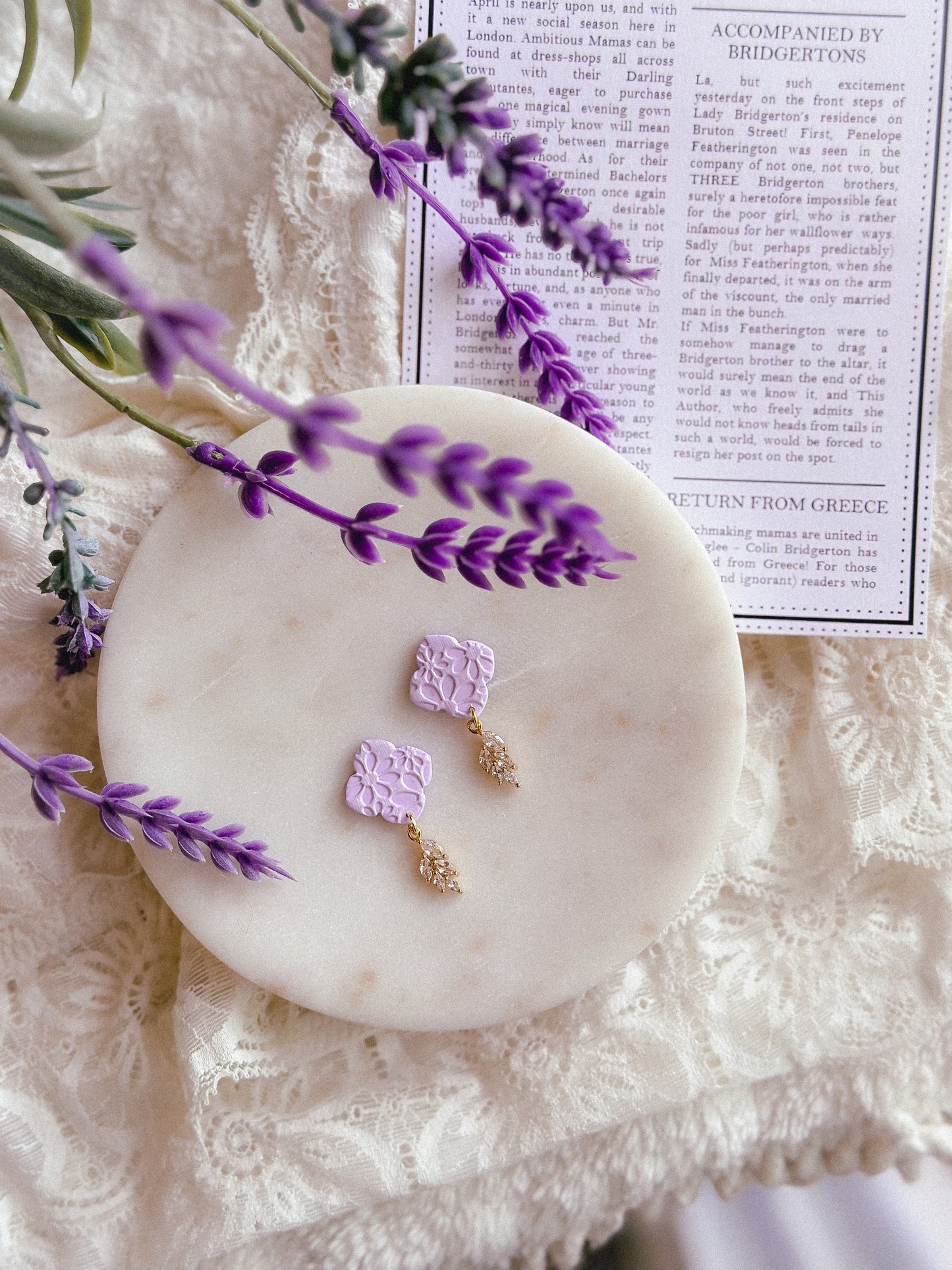 Violet Crystal Studs