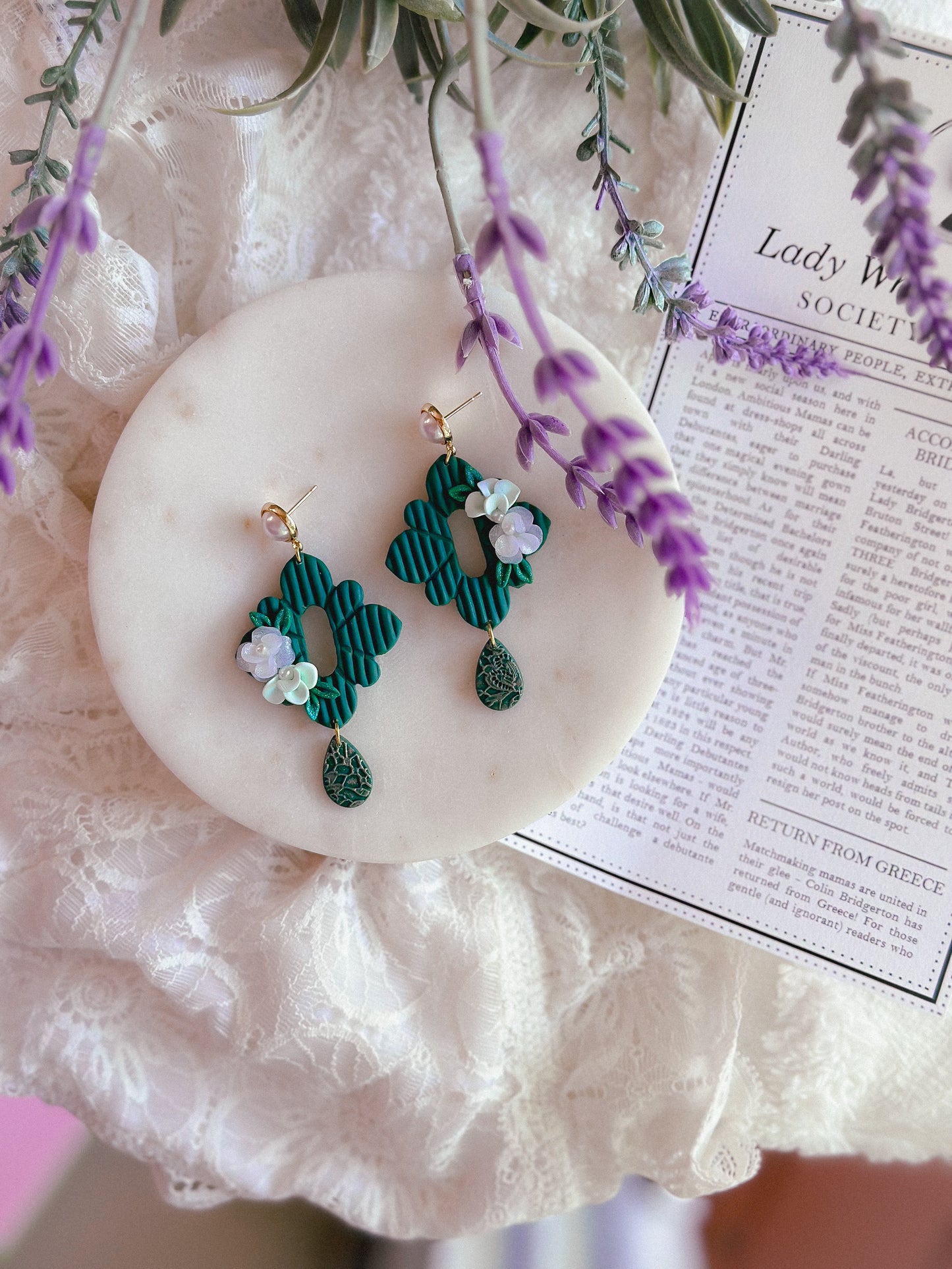 Colin Emerald Floral Drops