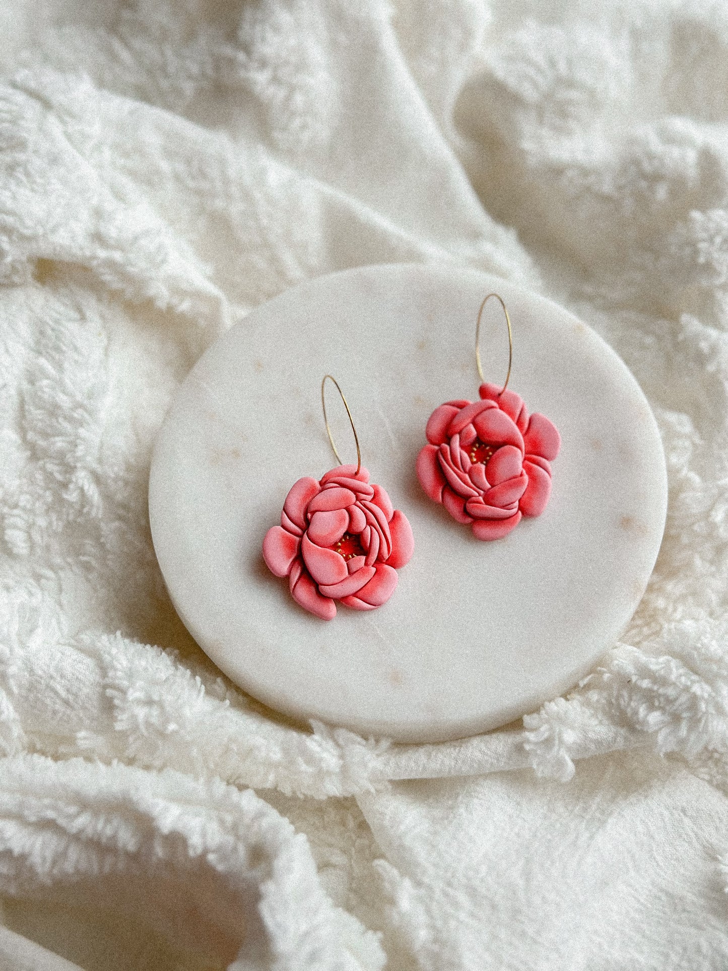 Desert Roses Hoop Earrings