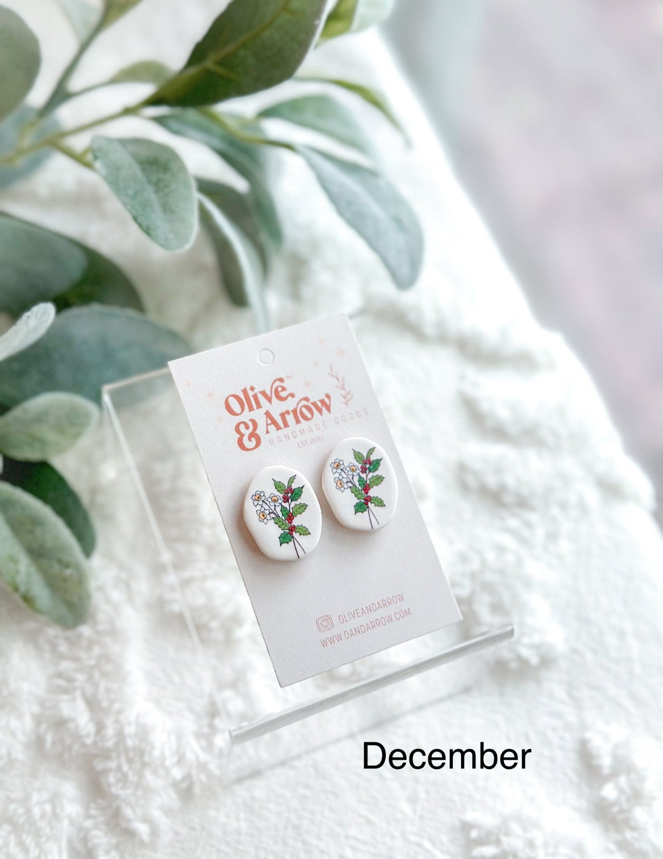 Birth Month Flower Studs