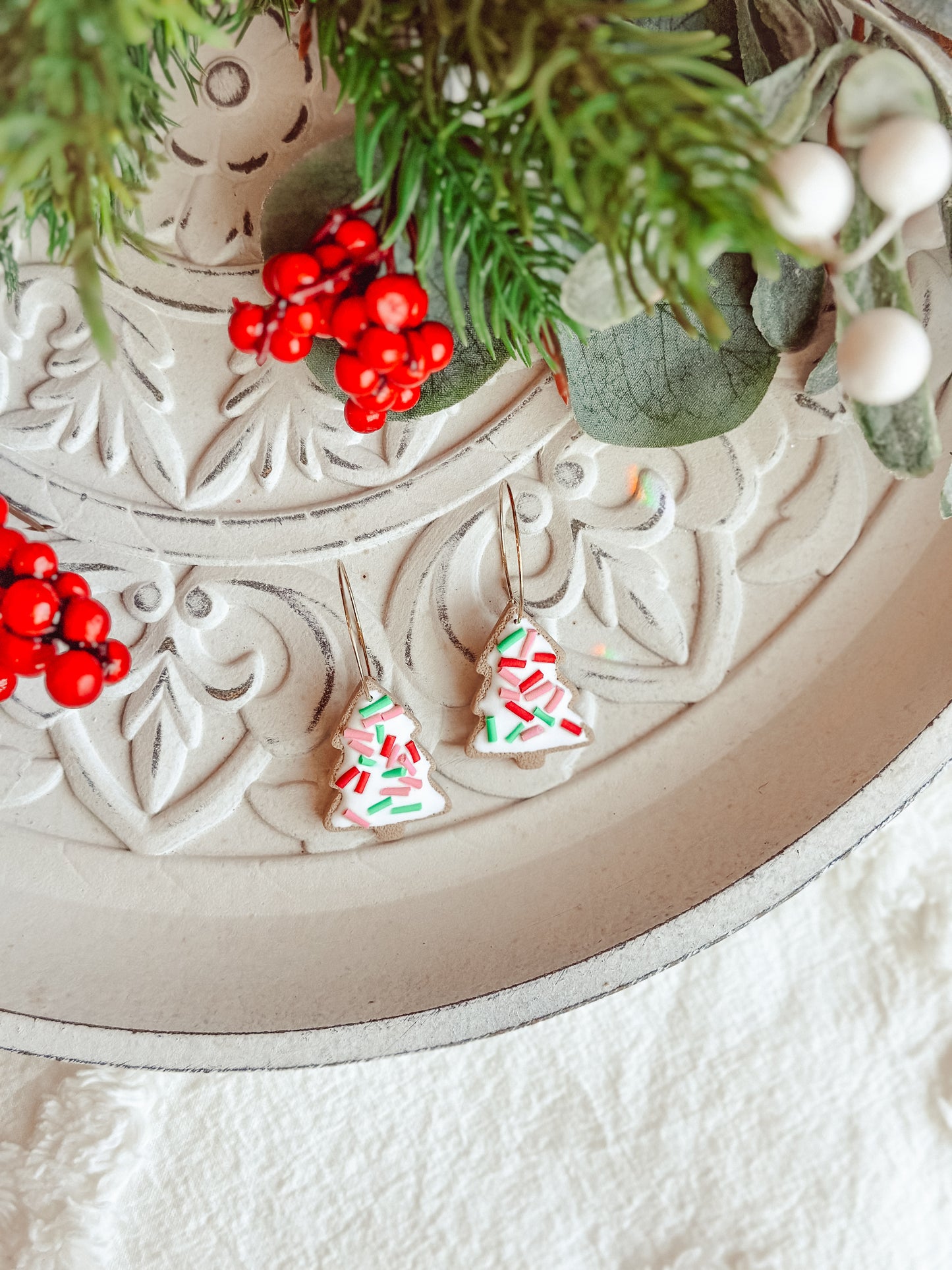 Frosted Xmas Cookie Trees Hoops