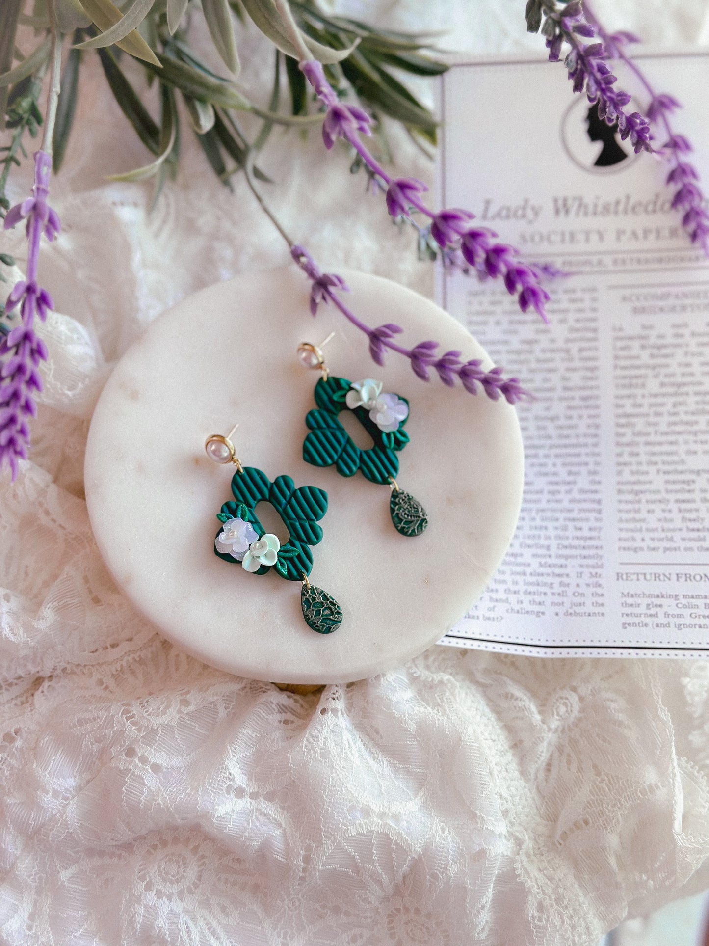 Colin Emerald Floral Drops