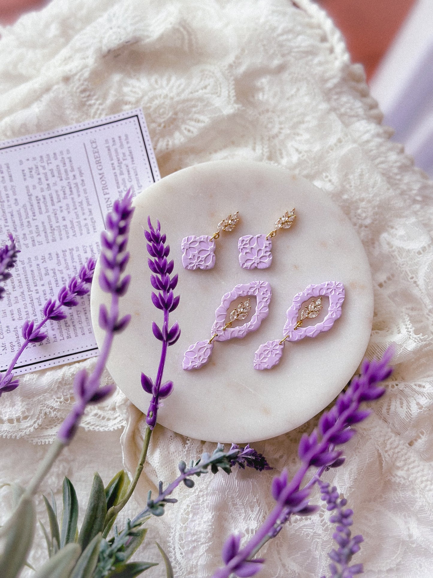 Violet Crystal Studs