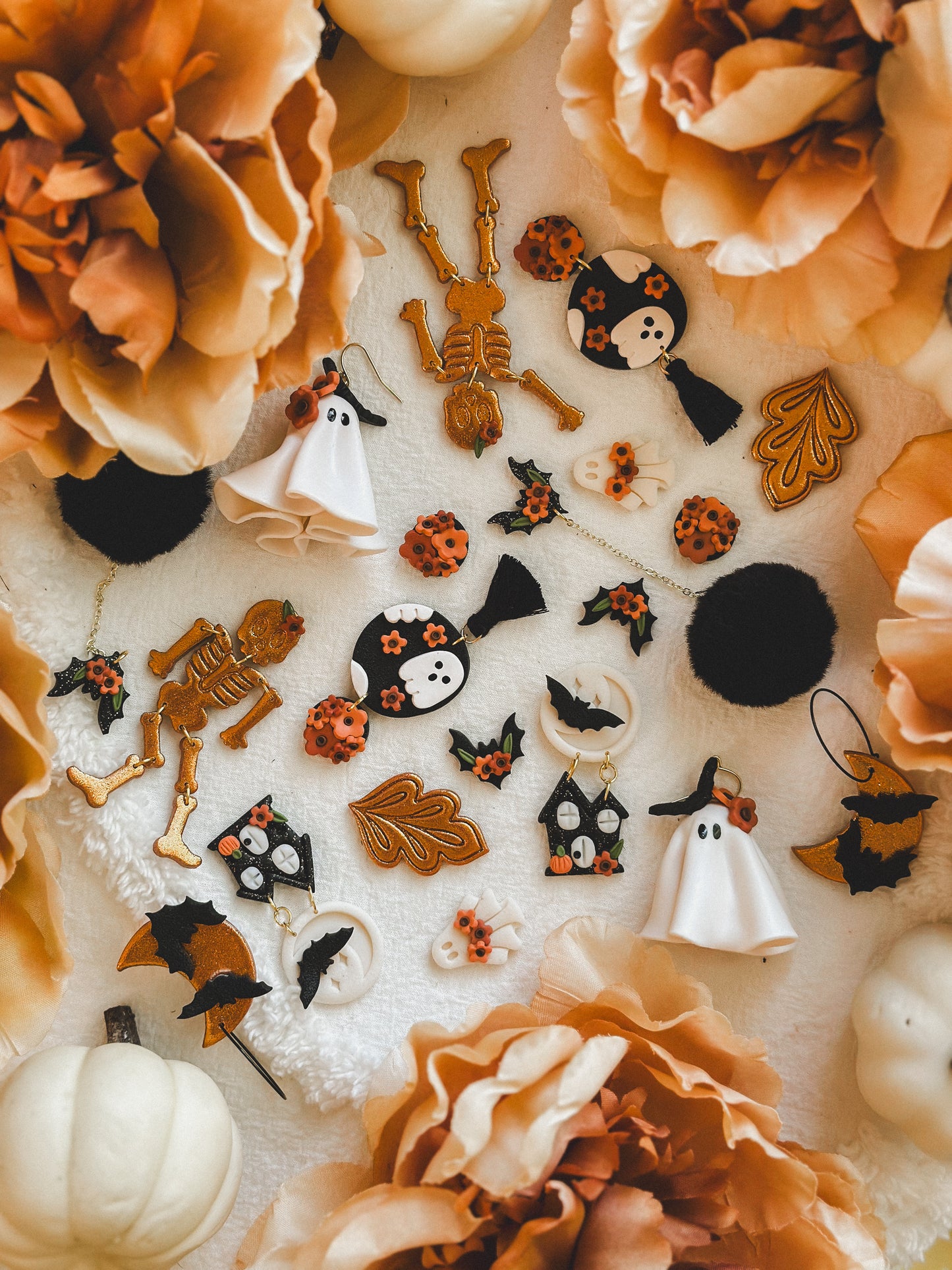 Copper Harvest Moon Batty Hoops