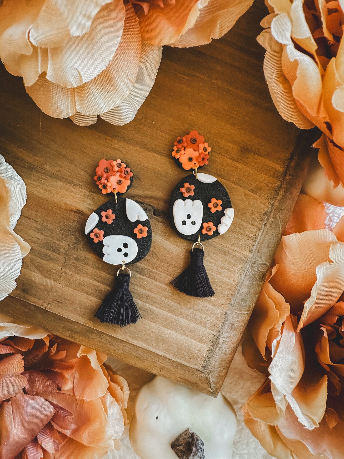 Vintage Floral Cluster Ghostie Dangles