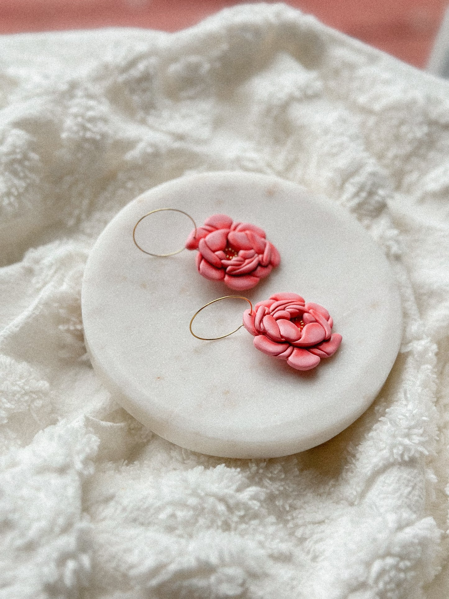 Desert Roses Hoop Earrings