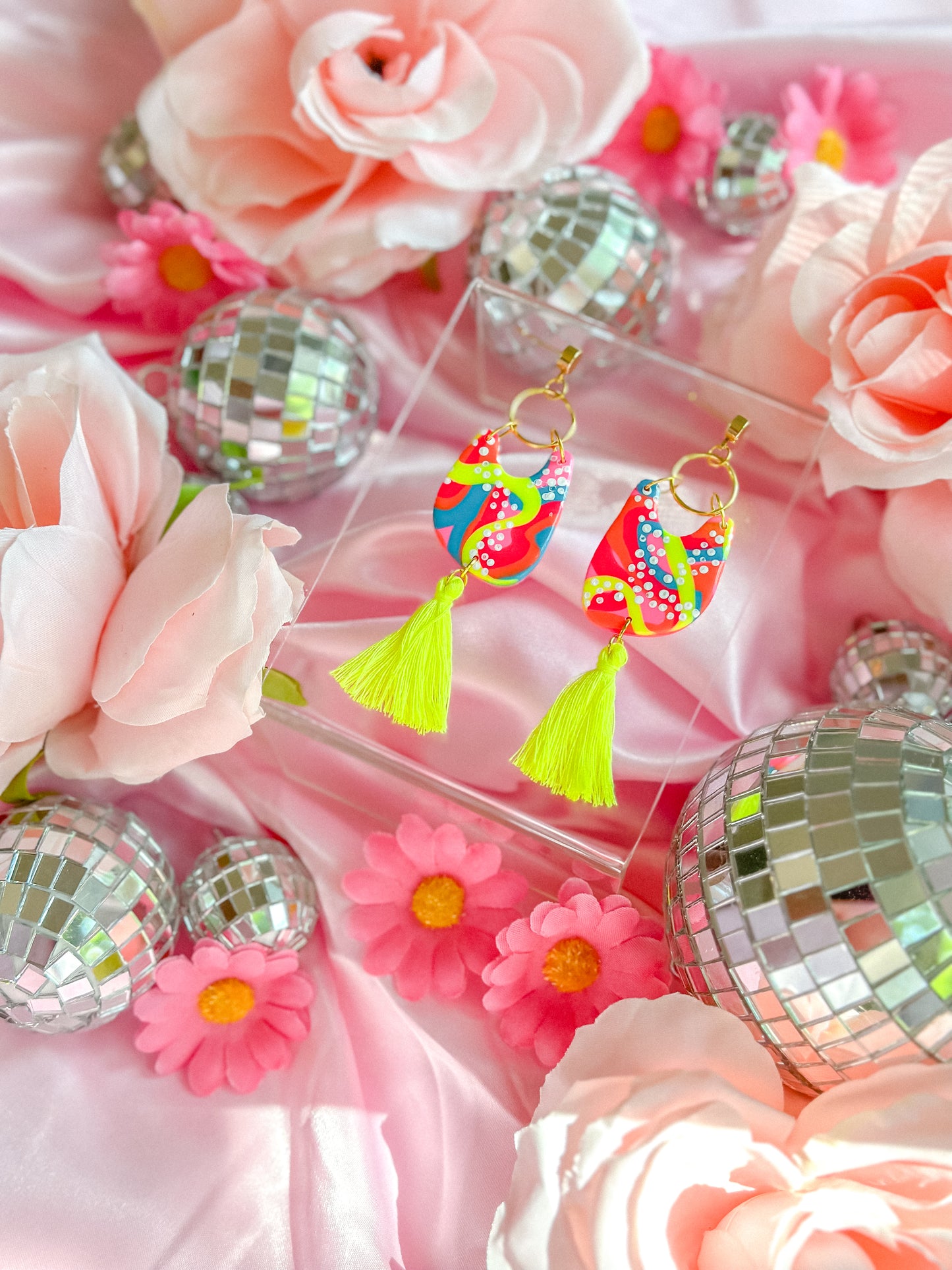 Hot Skatin’ Barbie Neon 90’s Tassle Drops