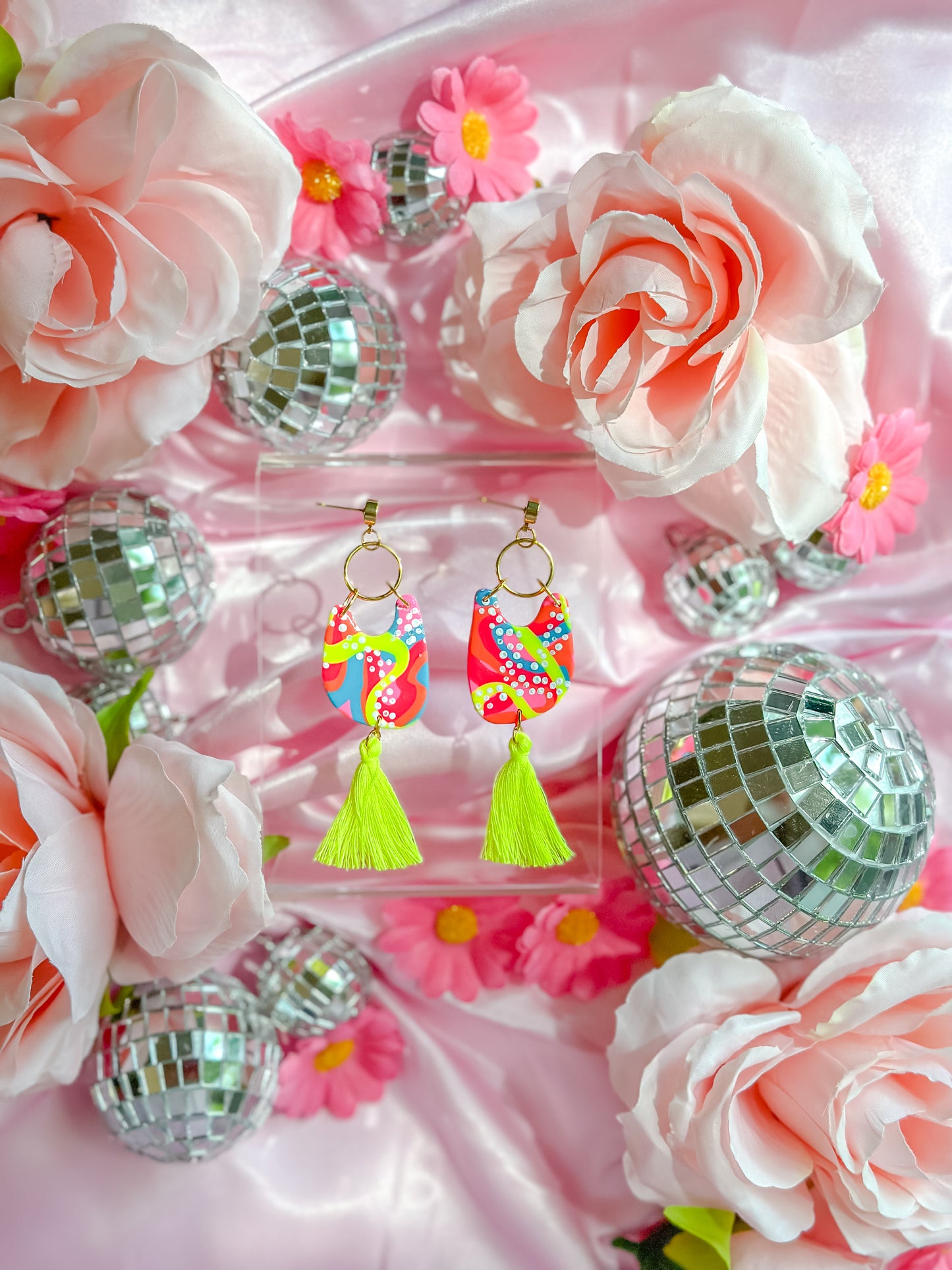 Hot Skatin’ Barbie Neon 90’s Tassle Drops